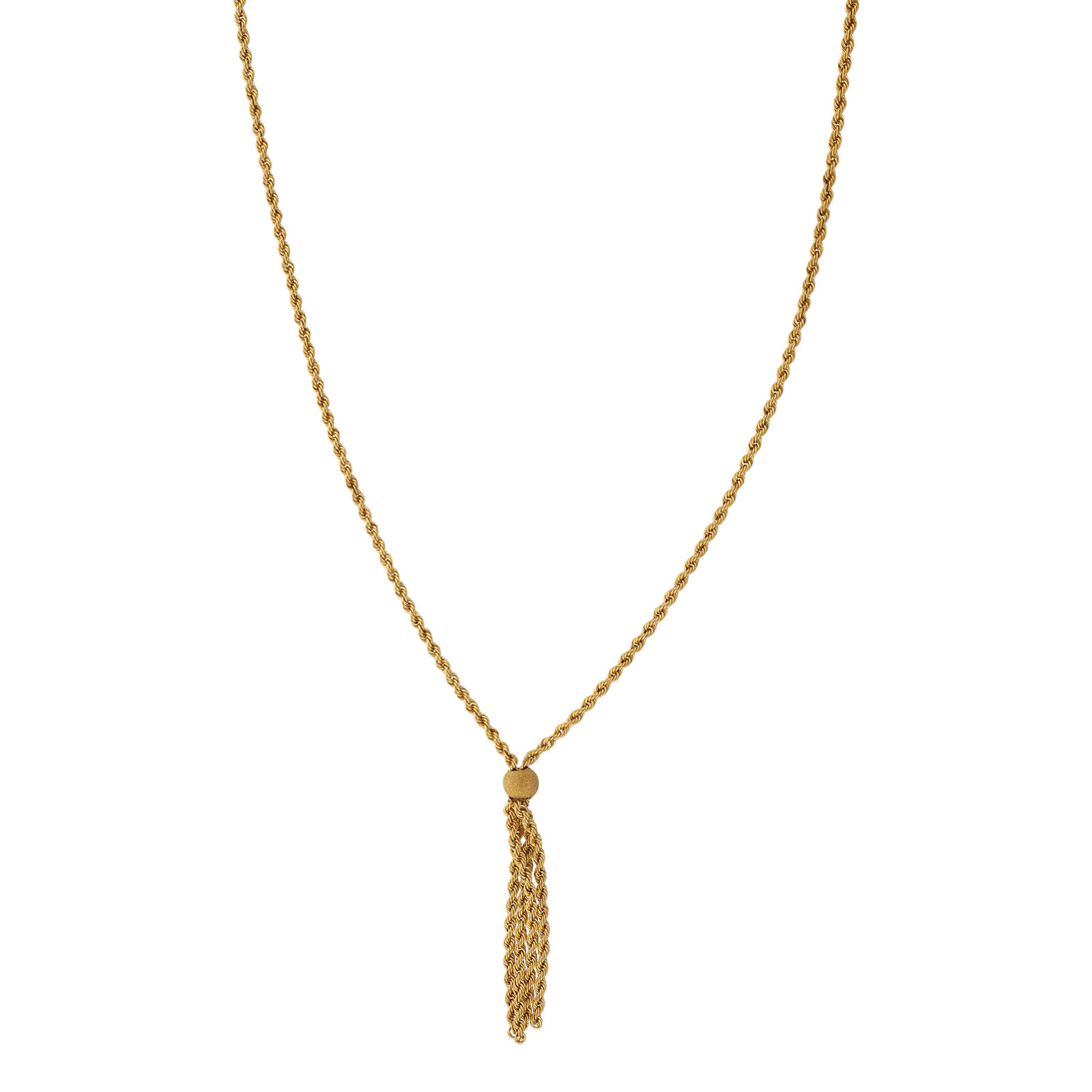 collier tout or corde 3 brins jaune