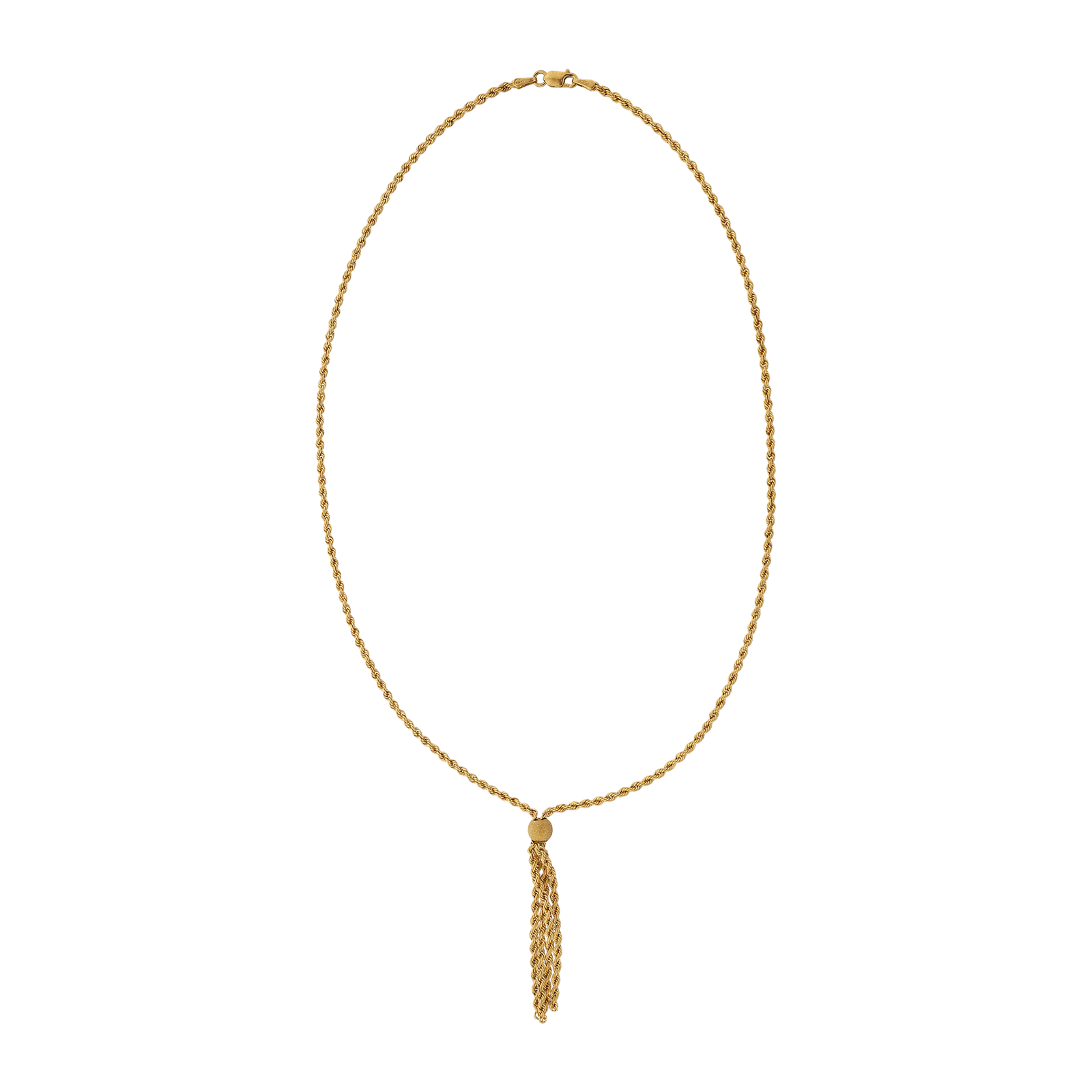 collier tout or corde 3 brins jaune