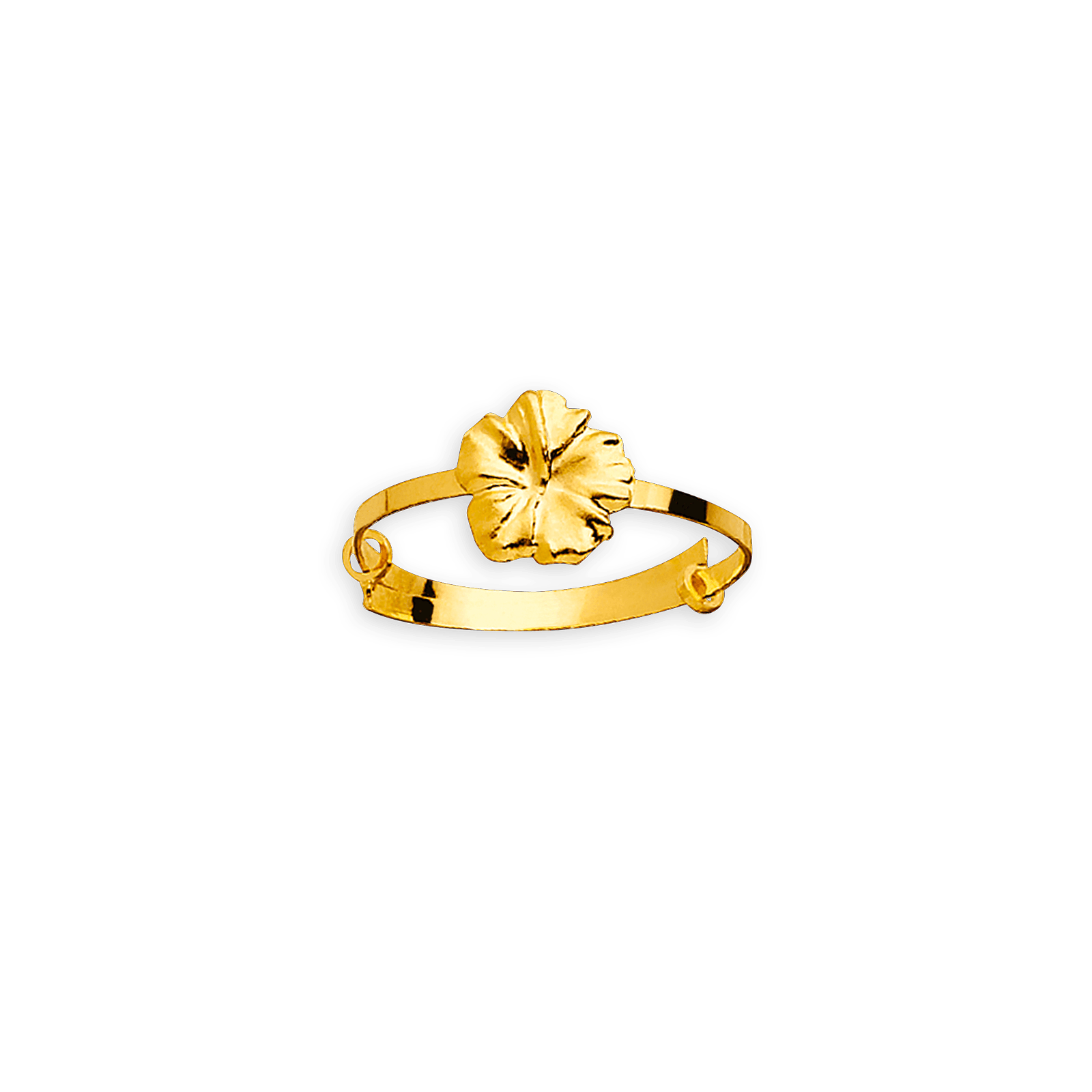 Bague Or375 Hibiscus Ajustable