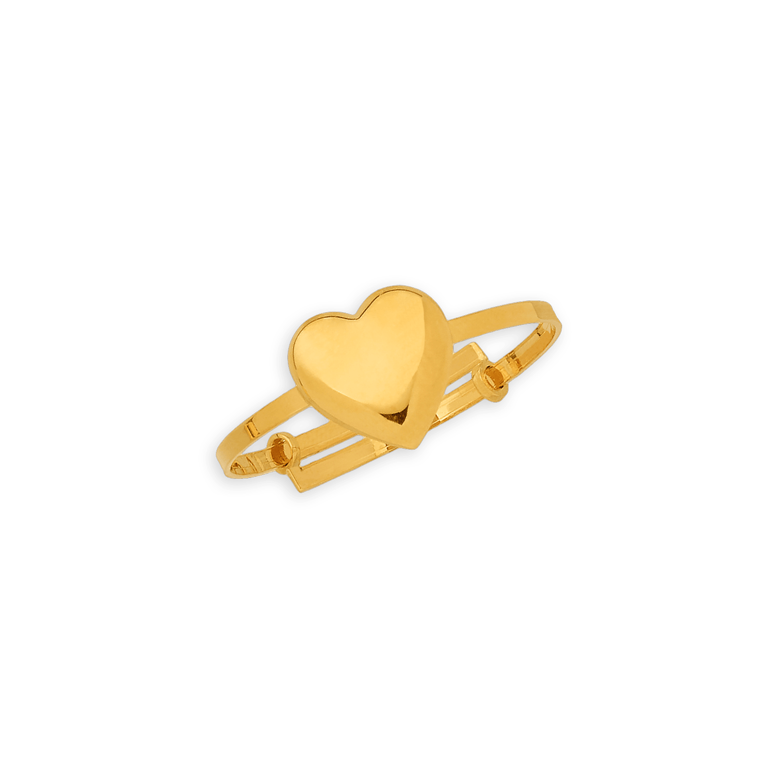 Bague Or375 Cœur Ajustable