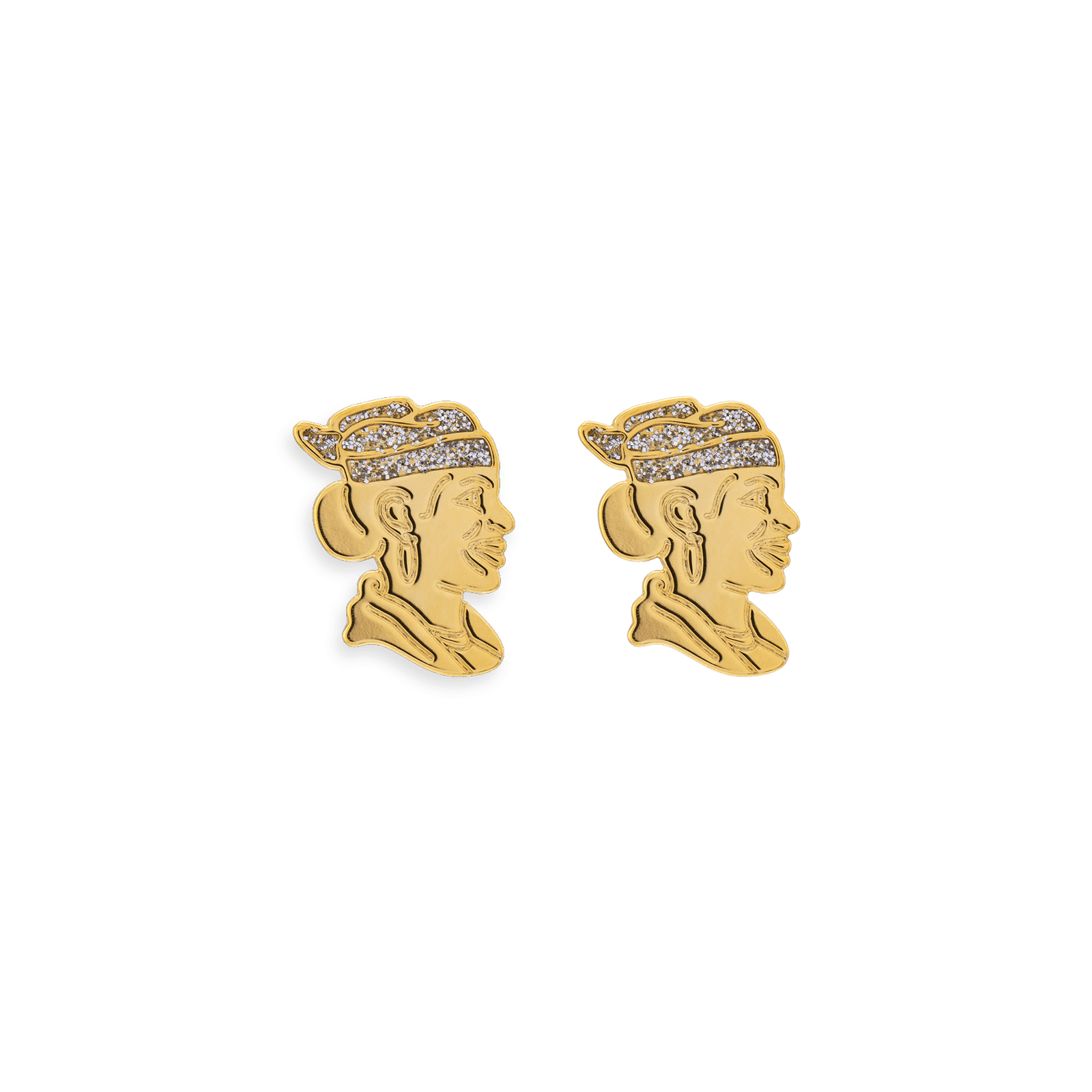 Boucles D'Oreilles Or 750 Pailleté
