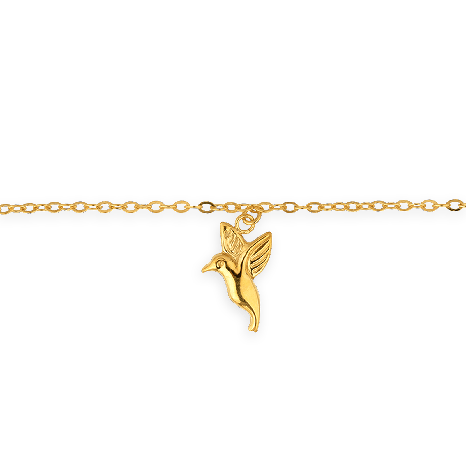 Chaîne Cheville Or375 Maille Forçat Colibri