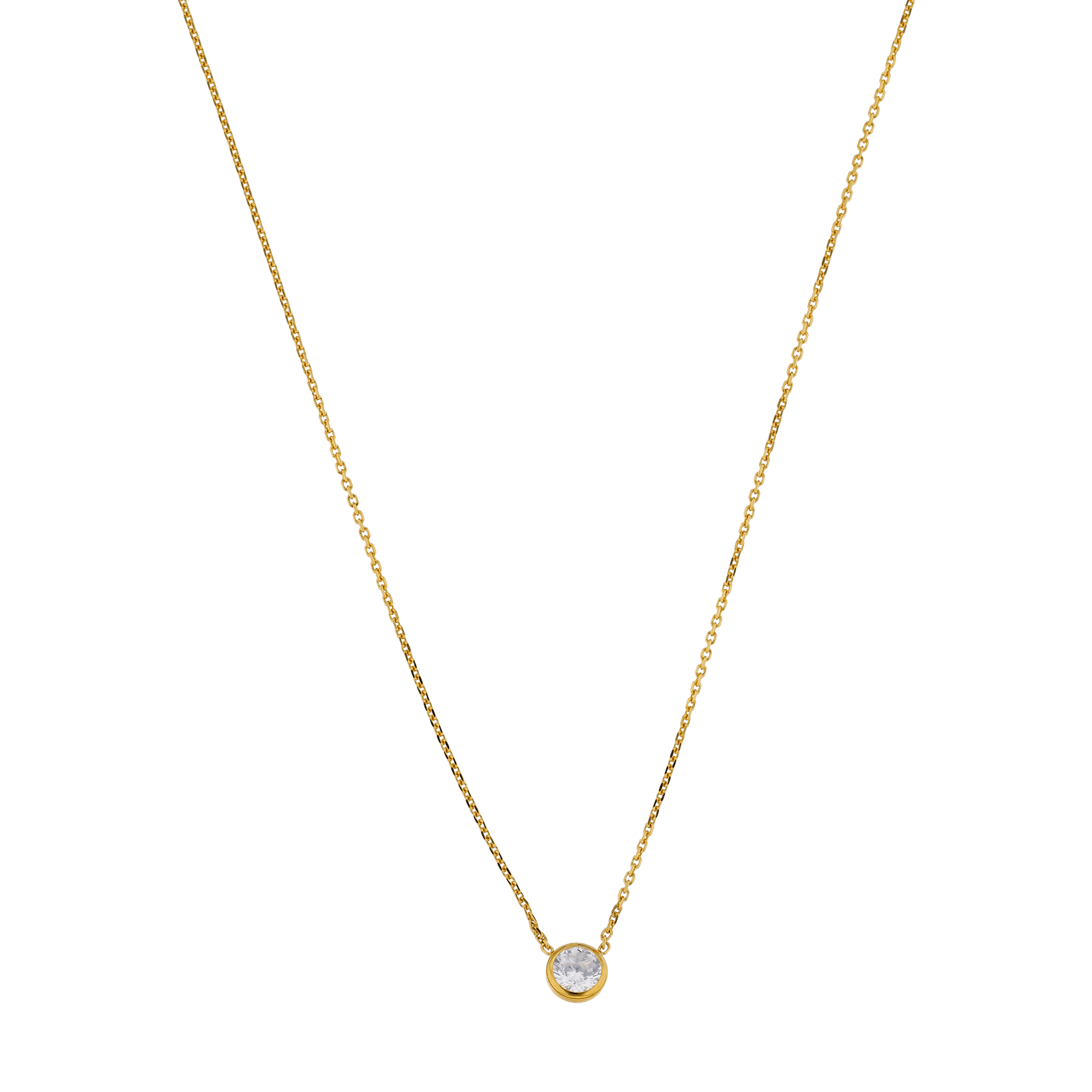 Collier Forçat Diamanté centre Oxyde de Zirconium 45 centimètres