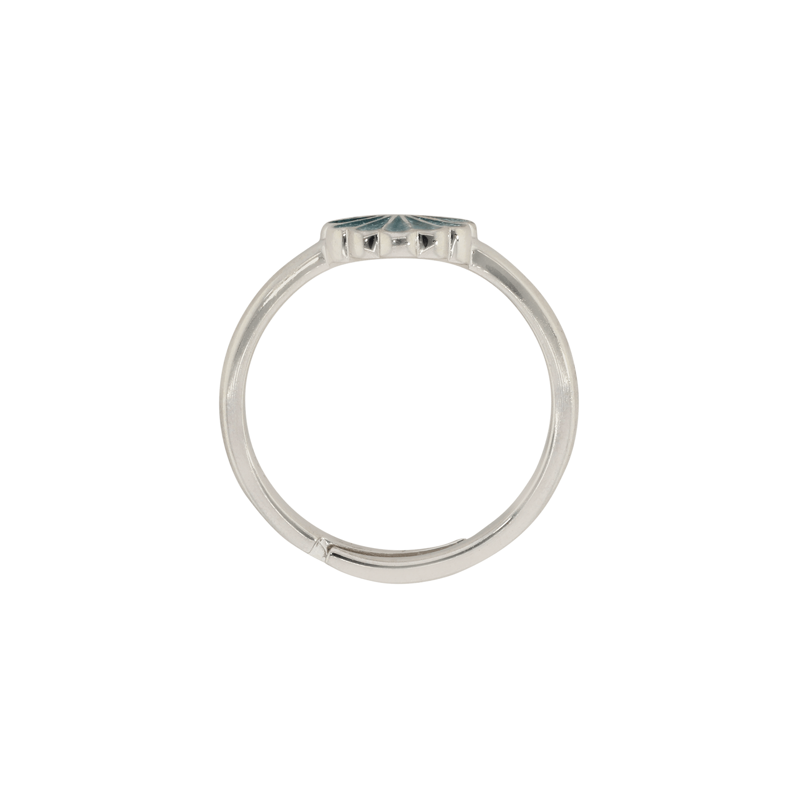 Bague coquillage bleu