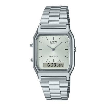 Montre casio analogique + une fenêtre numérique
