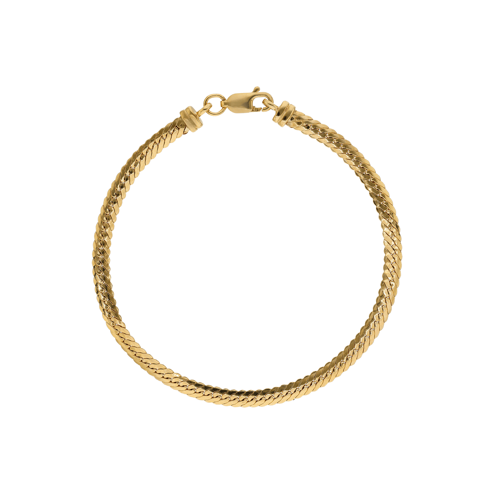 Bracelet maille anglaise 3,5 millimètres 19 centimètres