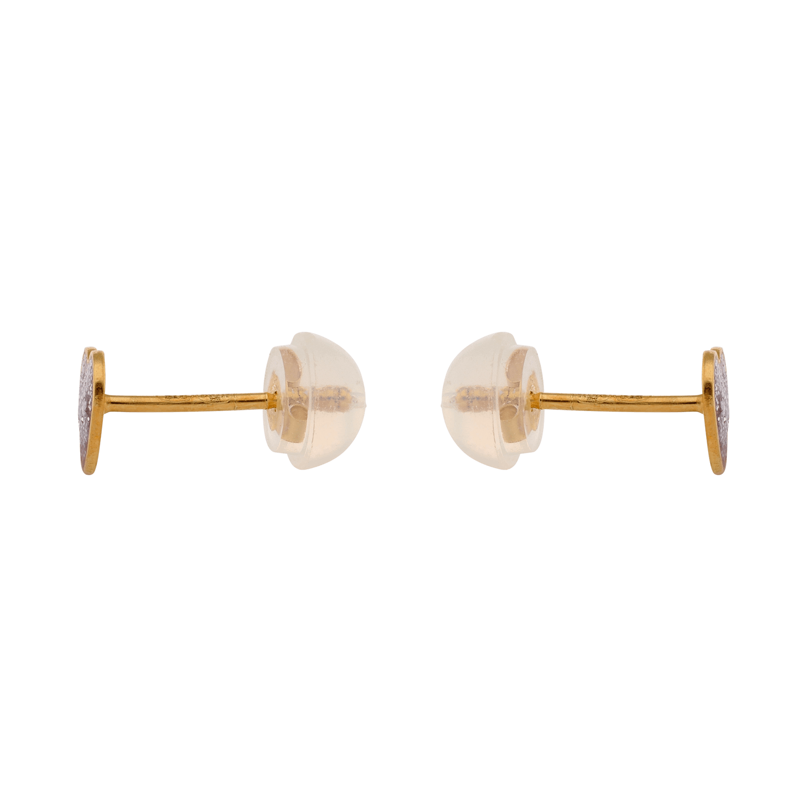 BOUCLES D'OREILLES COEUR ROSE PAILLETE