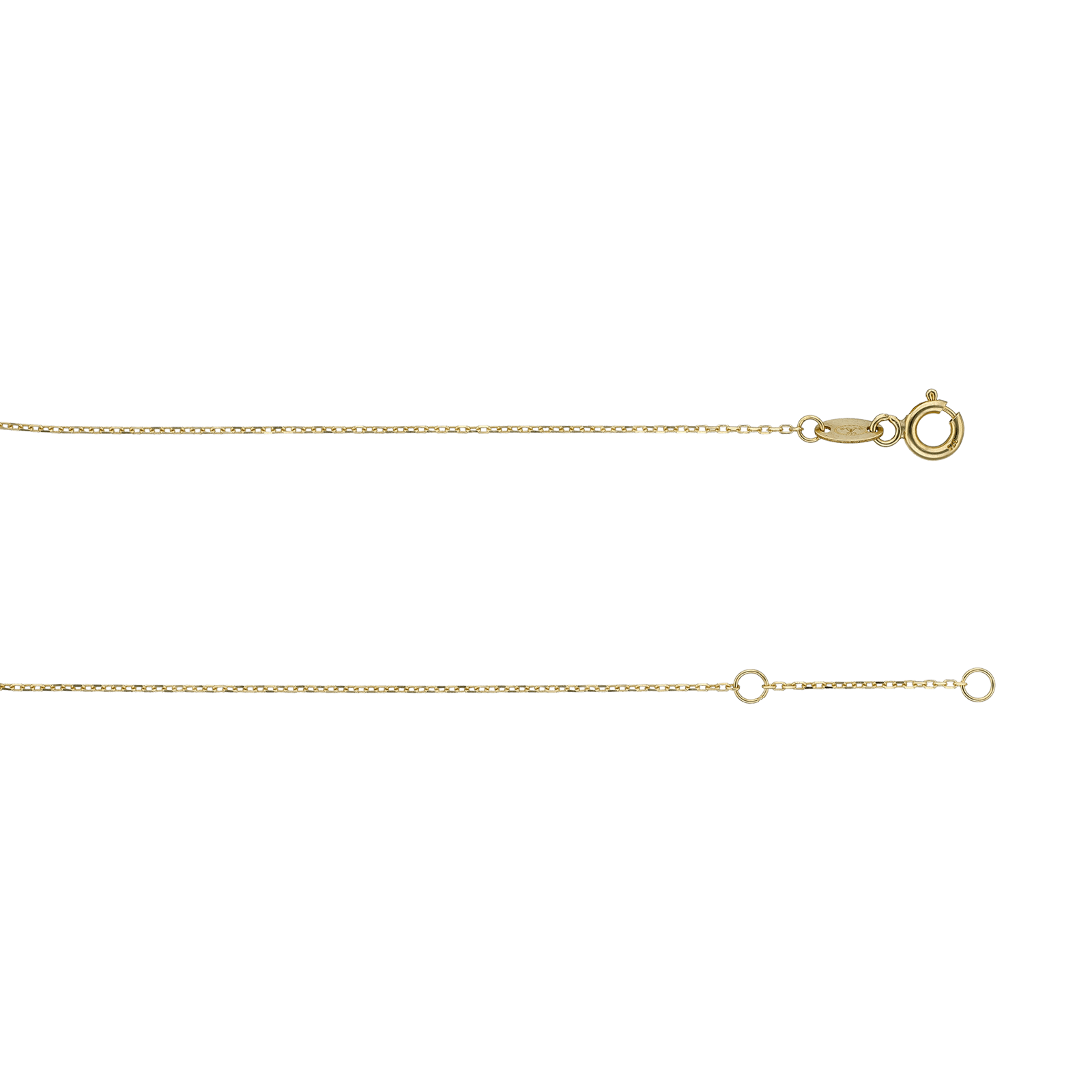 Bracelet Forçat double coeur 17+2 centimètres