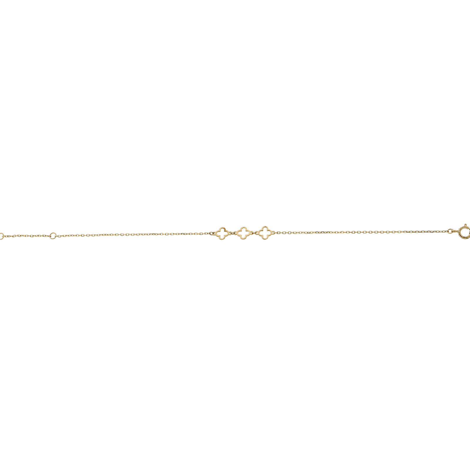 Bracelet trois trèfles 17 plus 2 centimètres