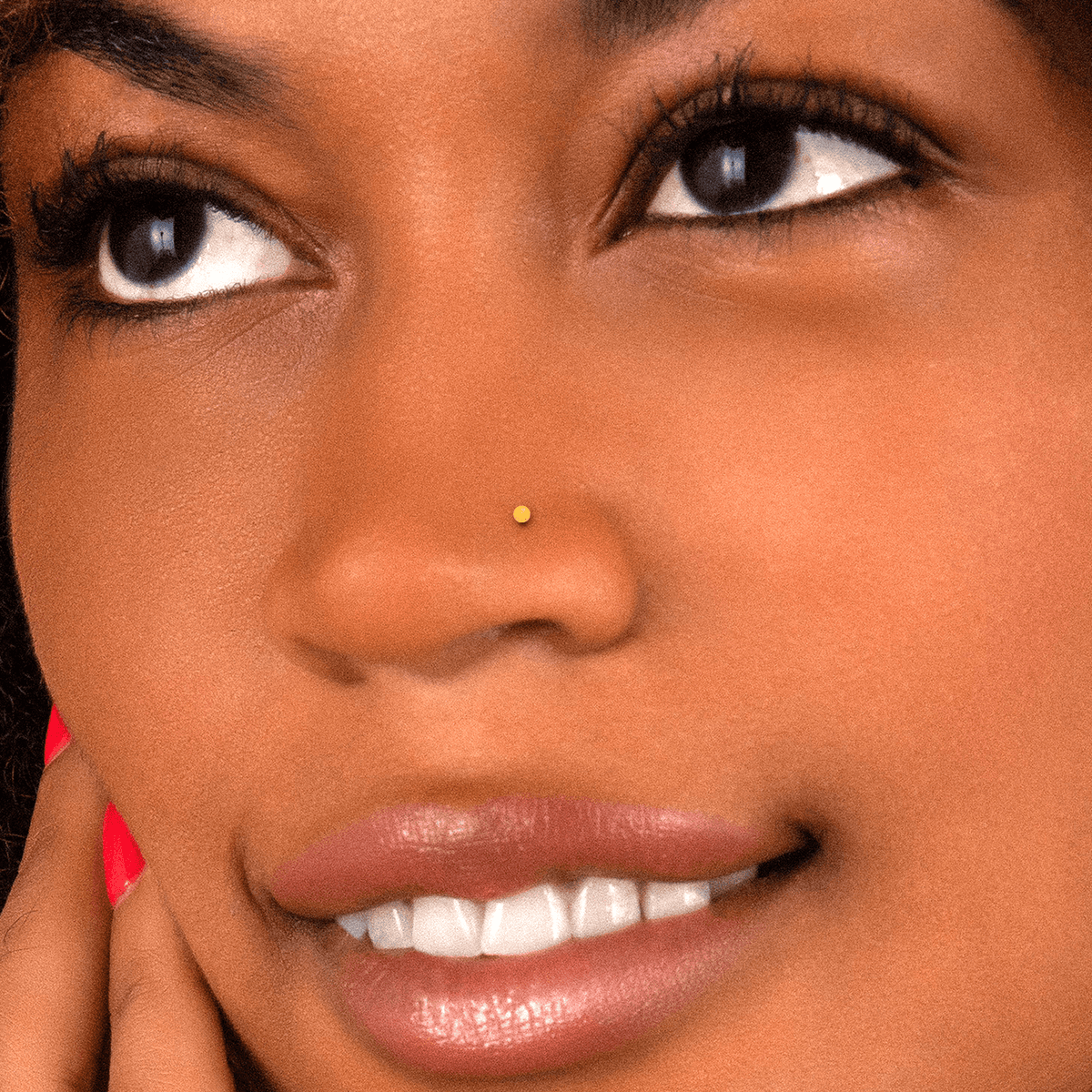 Piercing Nez Or 750 8.2mm Tige Courbée Boule 2mm