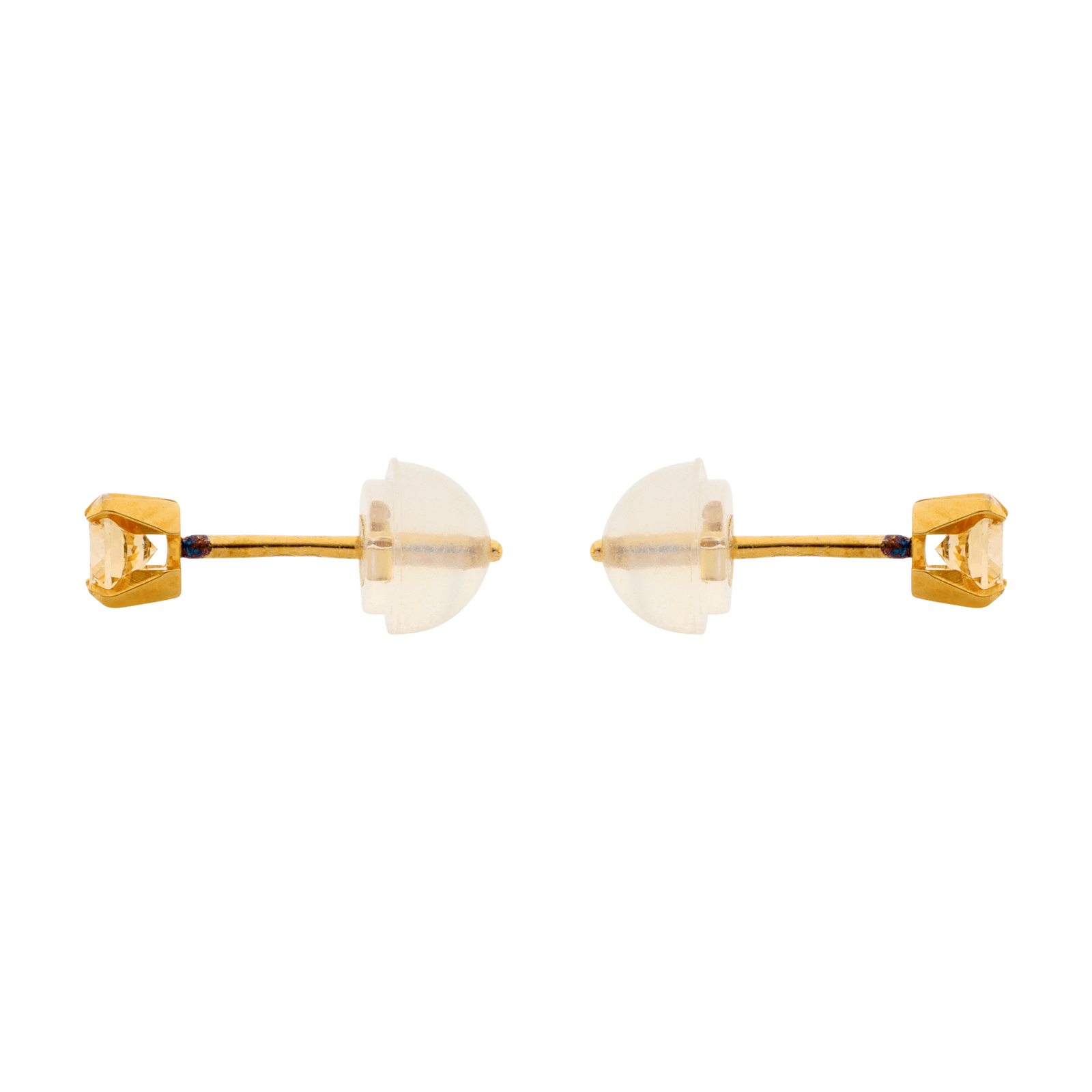 Boucles d'Oreilles Oxyde de Zirconium teinte champagne