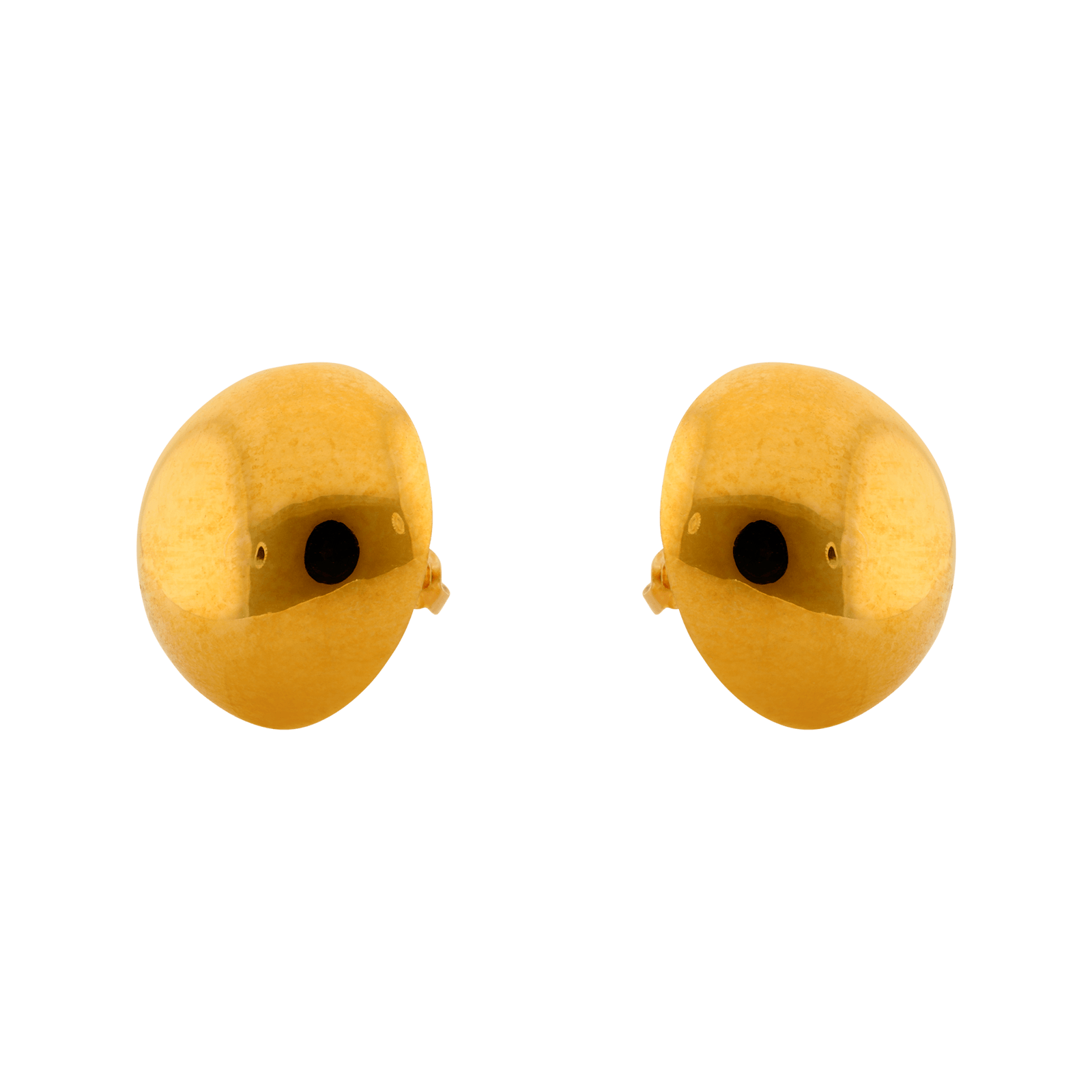 Boucles d’oreilles classiques en forme de demi-boule de 13 mm