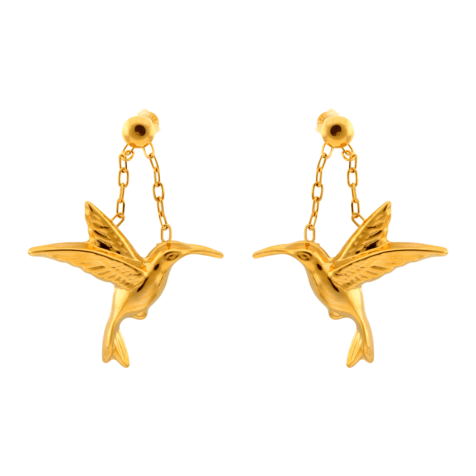 BOOUCES D'OREILLES PENDANTES COLIBRI