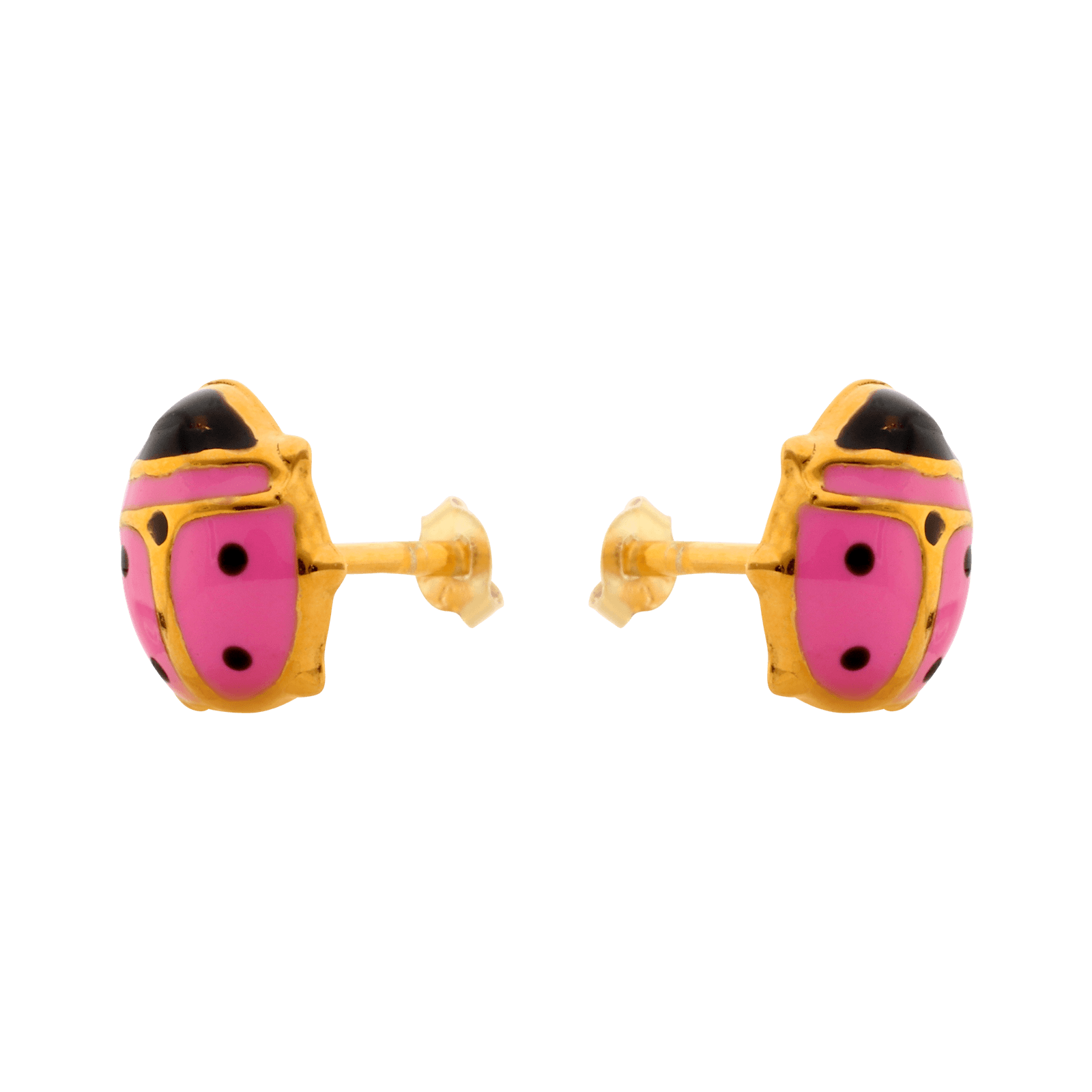 Boucles d'oreilles puce coccinelles