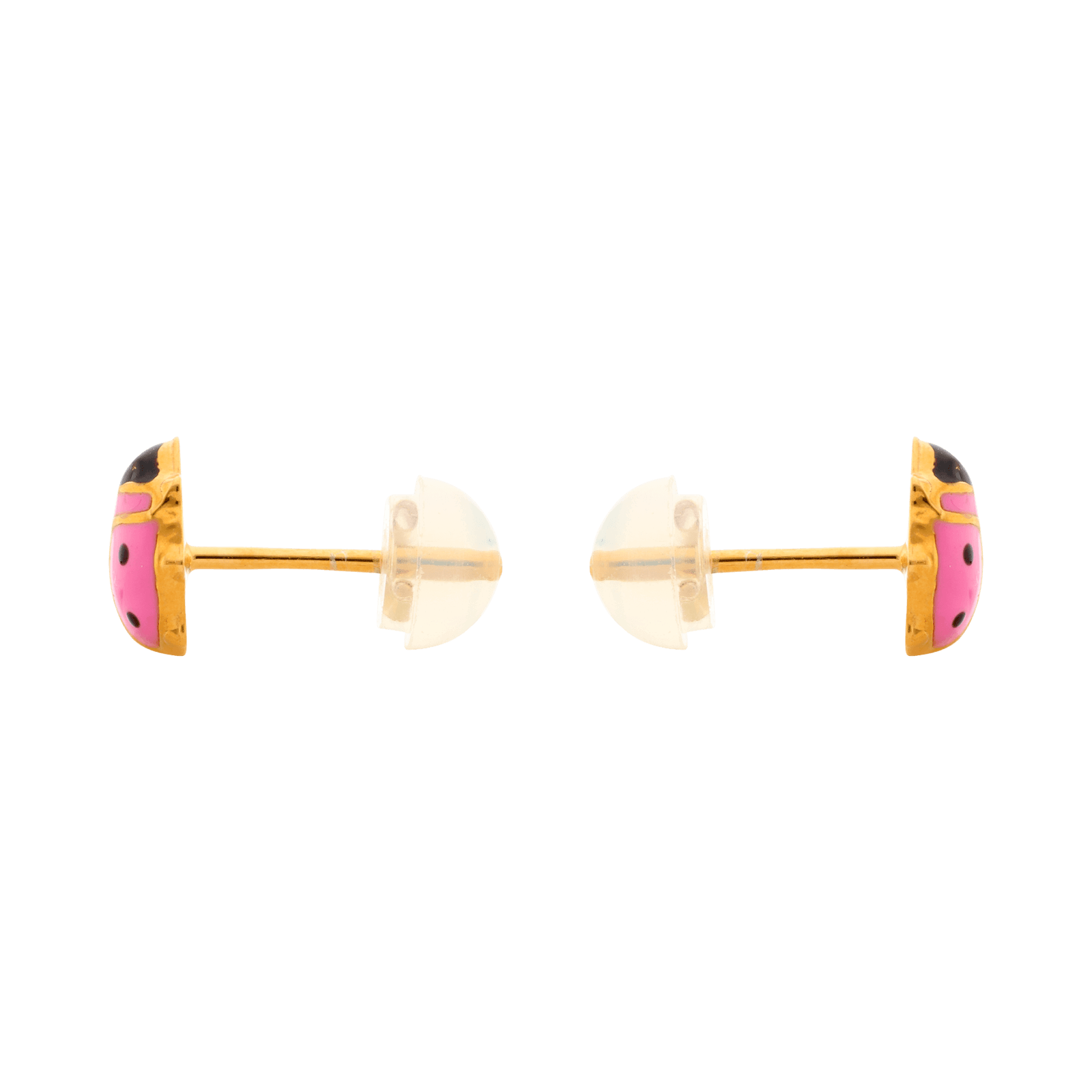 Boucles d'oreilles puce coccinelles