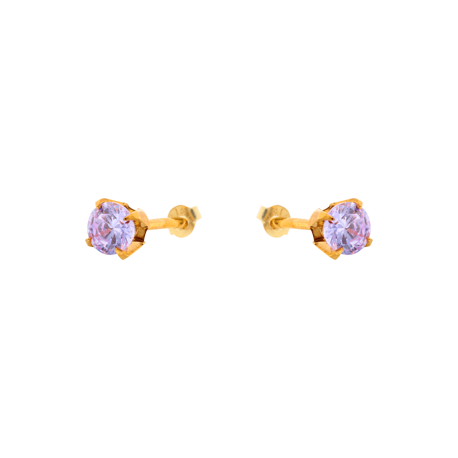 Boucles d'Oreilles Oxyde de Zirconium lavande 3.5mm