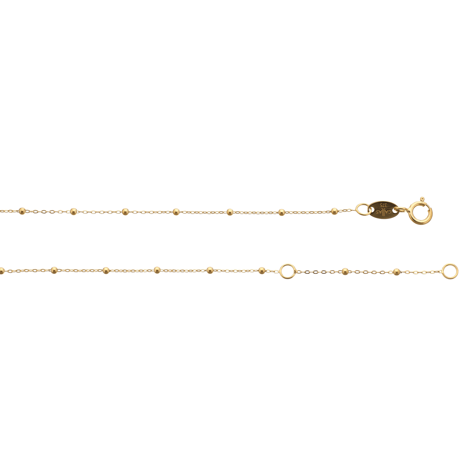 bracelet callas boules et motif coeur ajouré 17+3cm