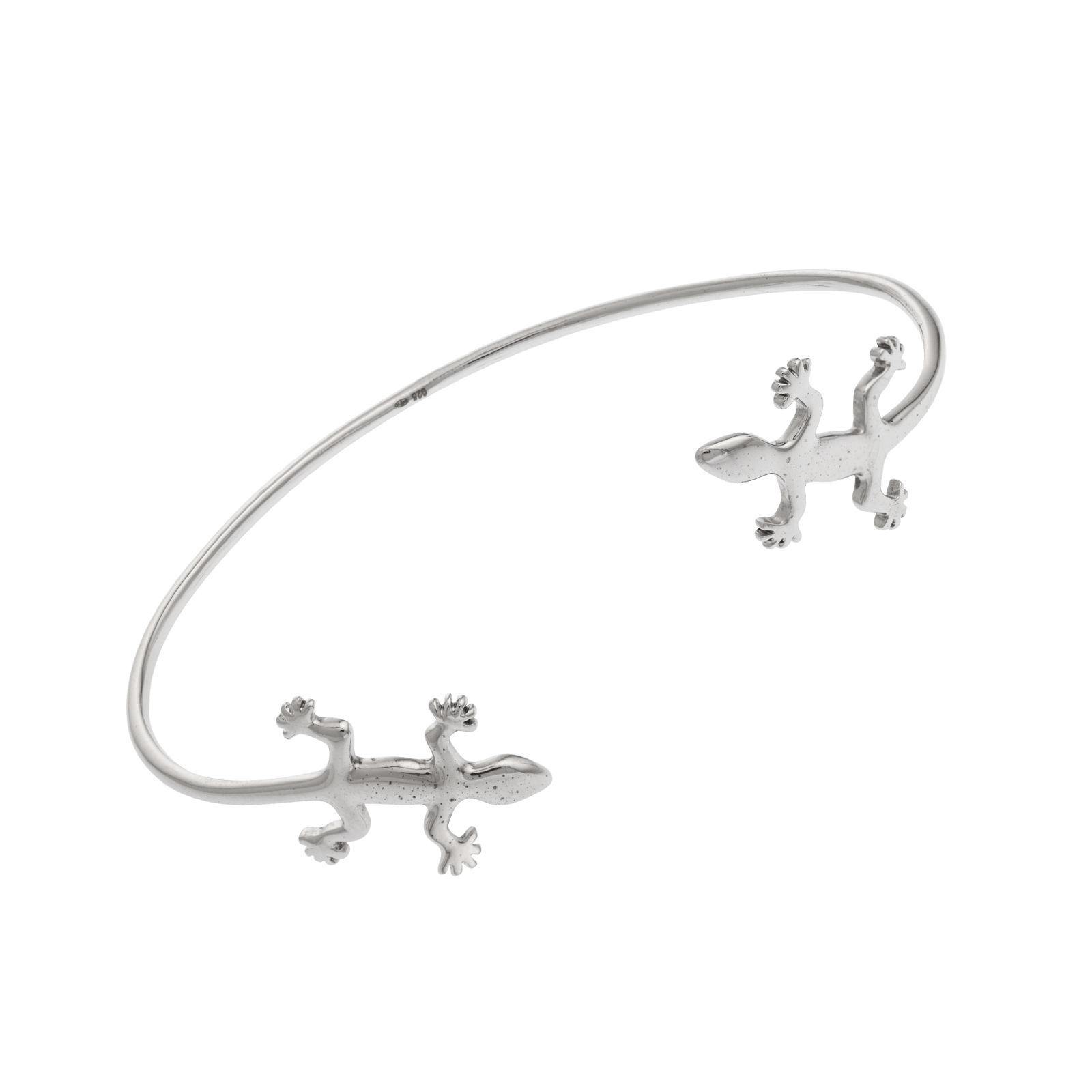 Bracelet Argent jonc ouvert 2 margouillats