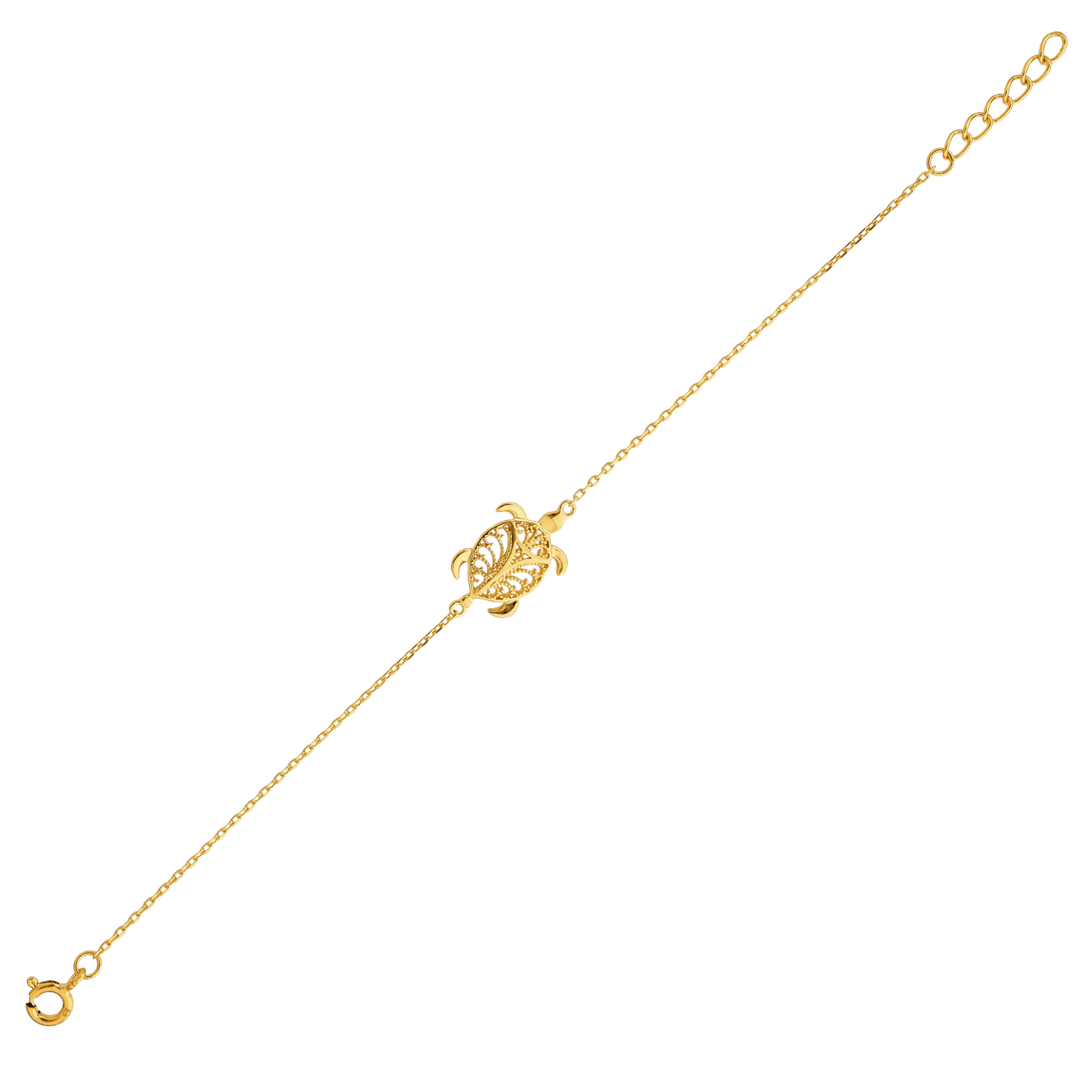 Bracelet plaqué or Tortue filigrane
