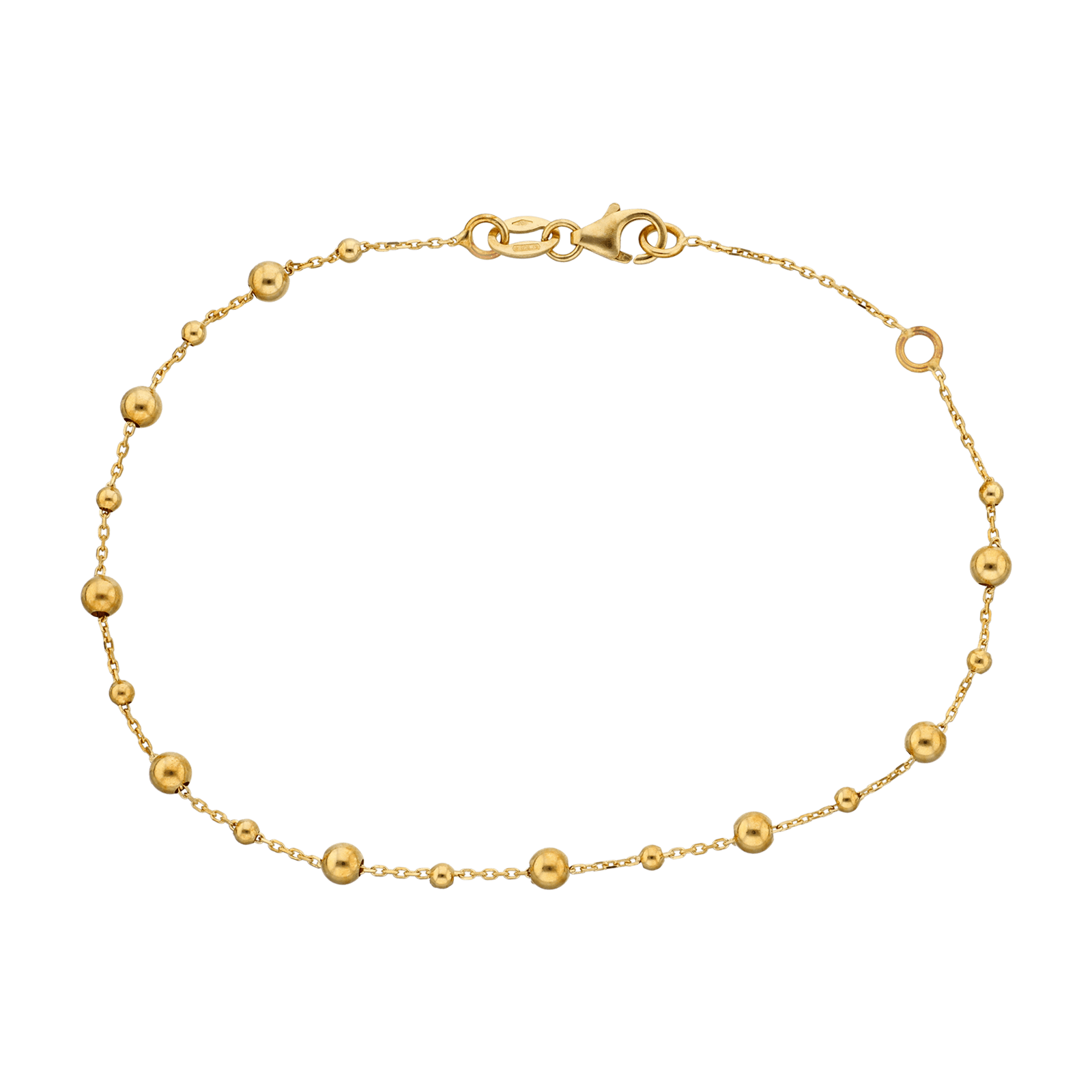 Bracelet chaîne plus boule 17 plus 2 centimètres