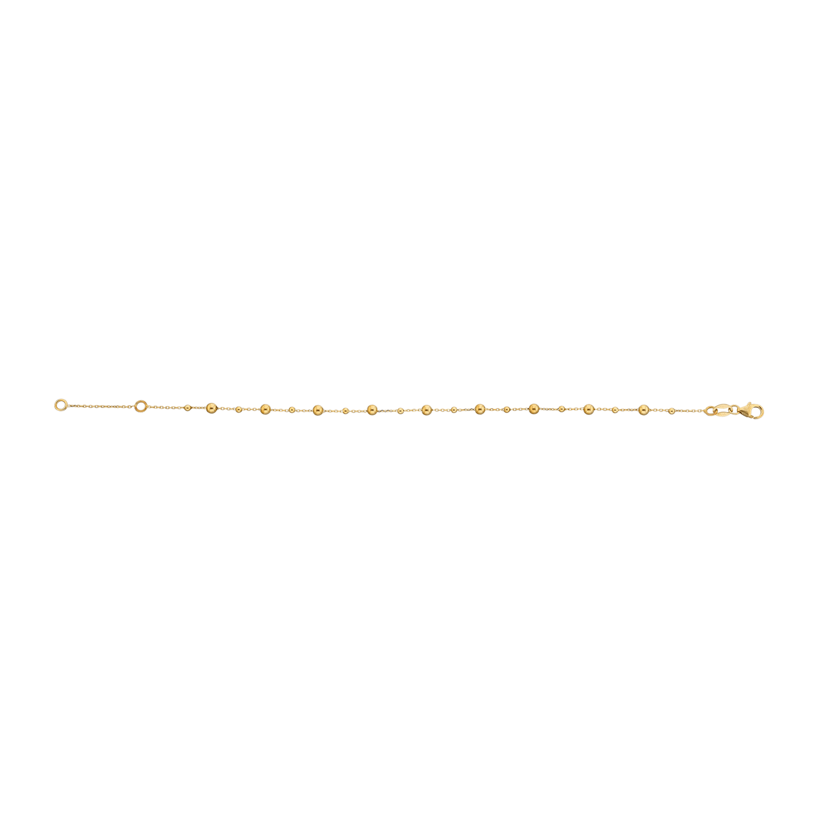 Bracelet chaîne plus boule 17 plus 2 centimètres
