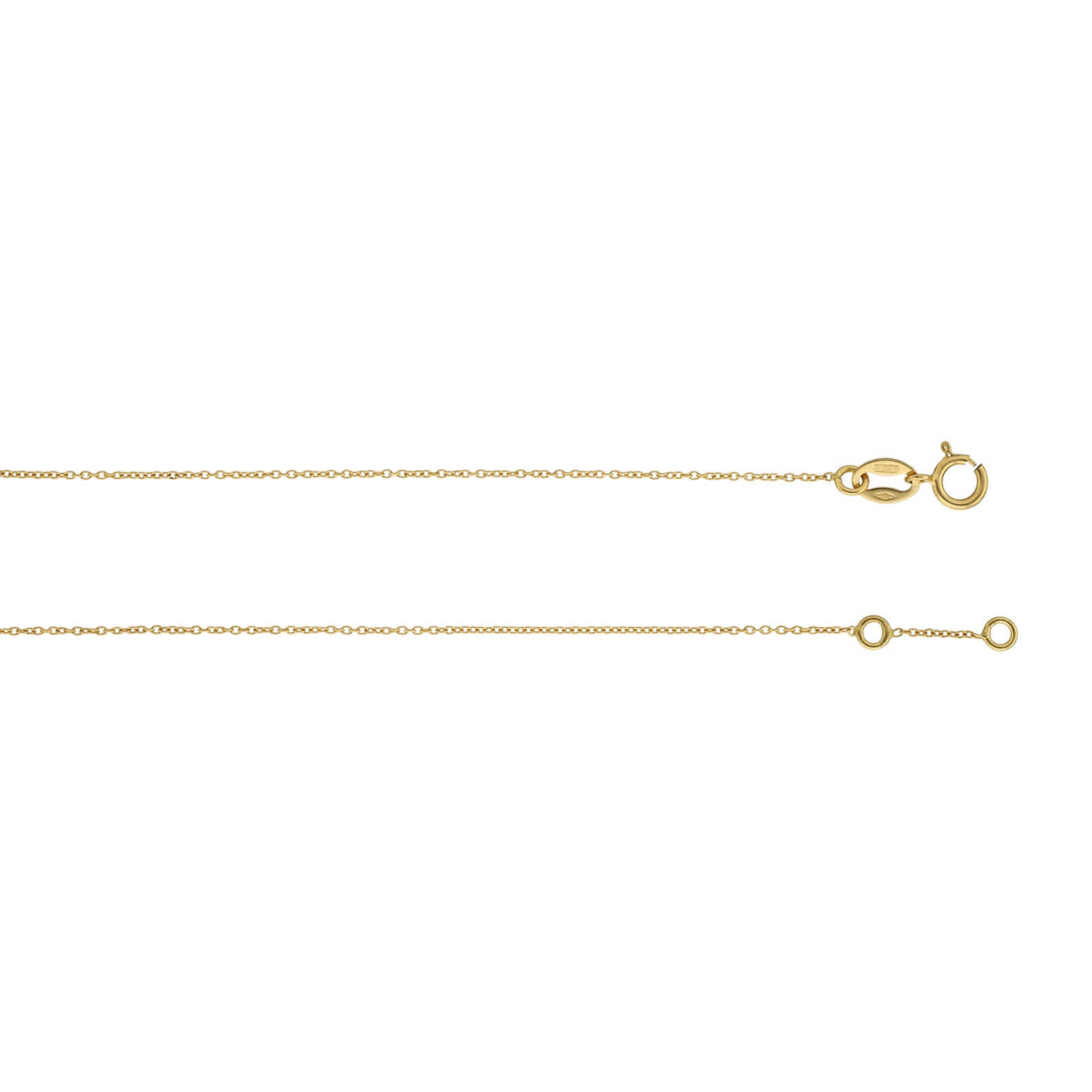 Bracelet chaîne Centre bleu satiné 5 millimètres 18 centimètres
