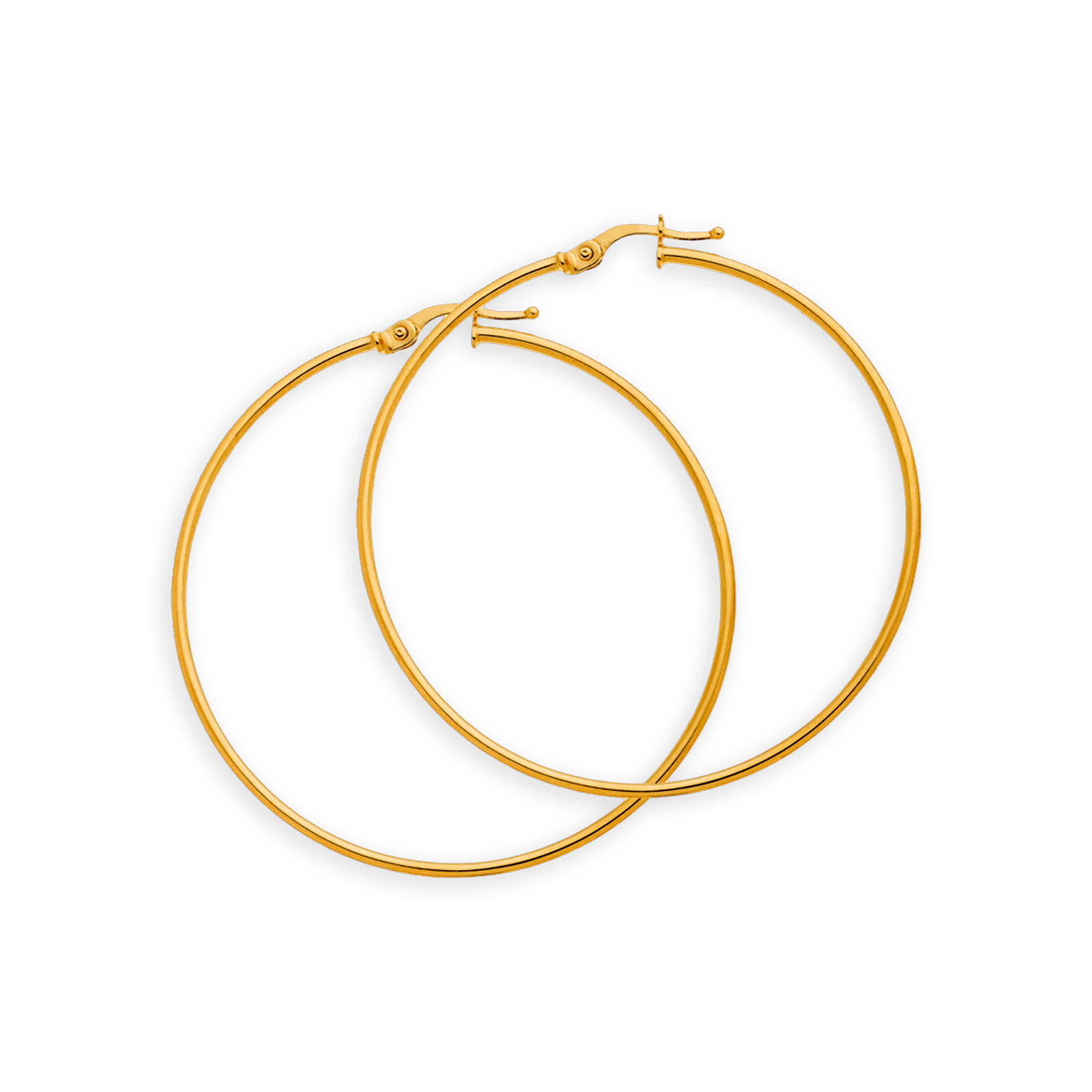 créoles or 9 carats 43mm