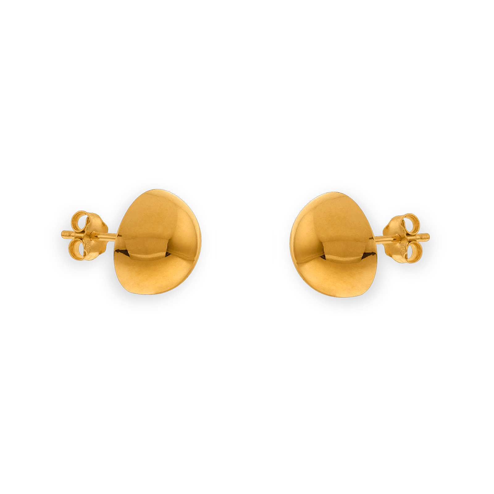 Boucles d'oreilles Bouton OR 750 10 mm