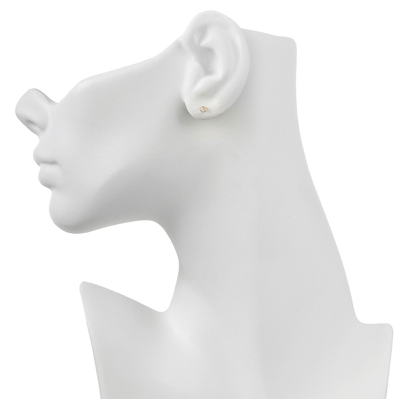 Boucles D'oreilles Or 375 Zirconium 2.5mm 4 Griffes