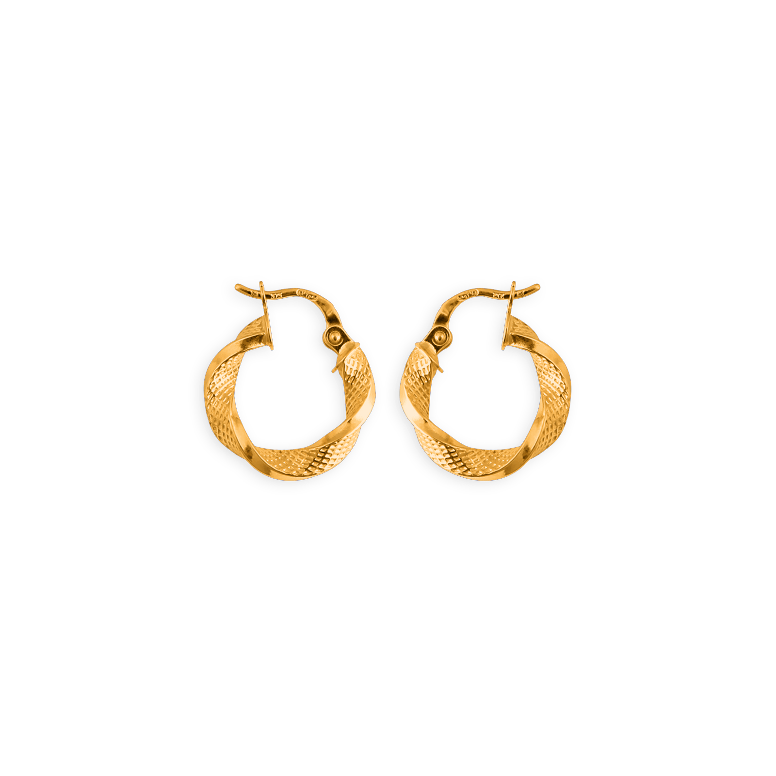 créoles or 9 carats torsadées 16mm