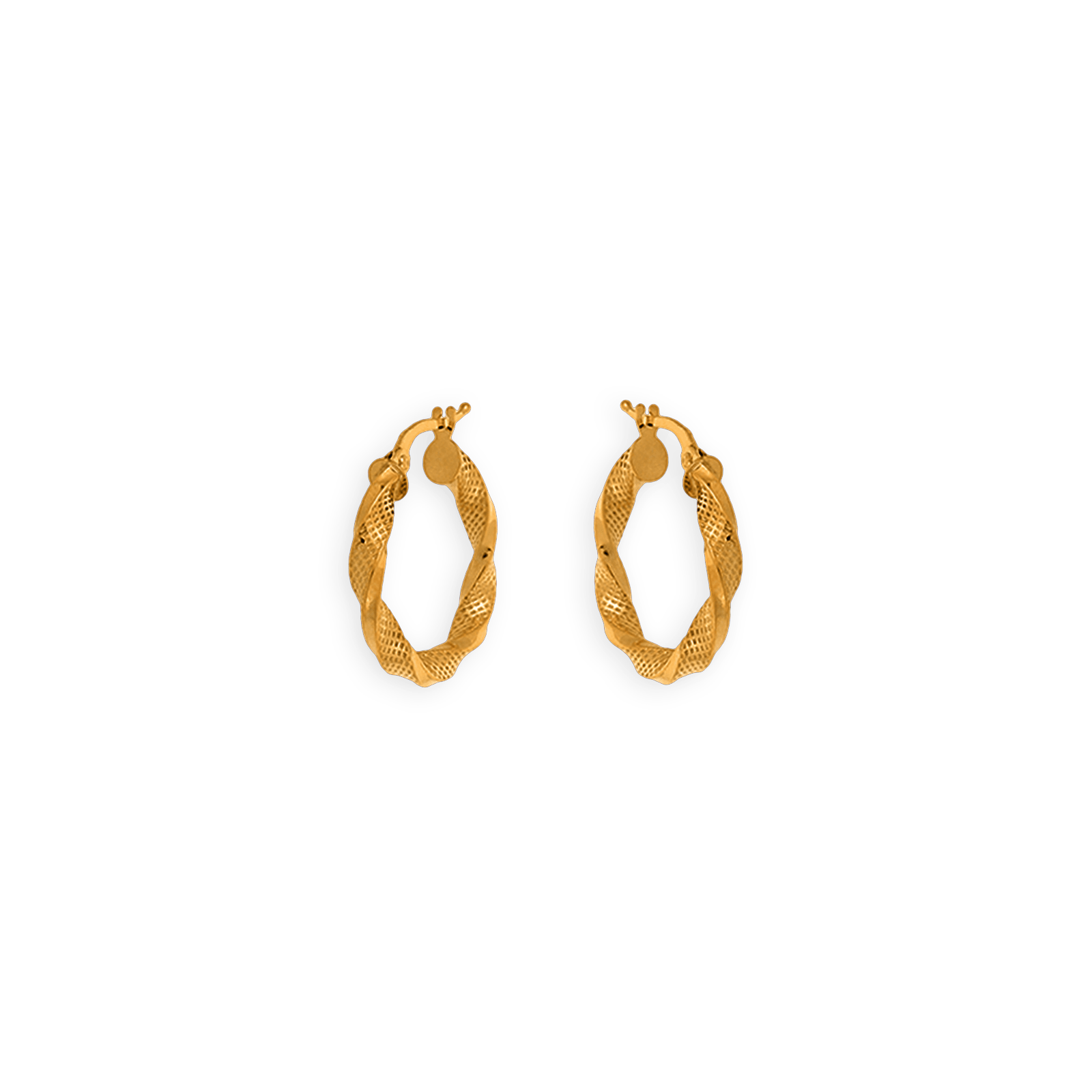 créoles or 9 carats torsadées 22mm