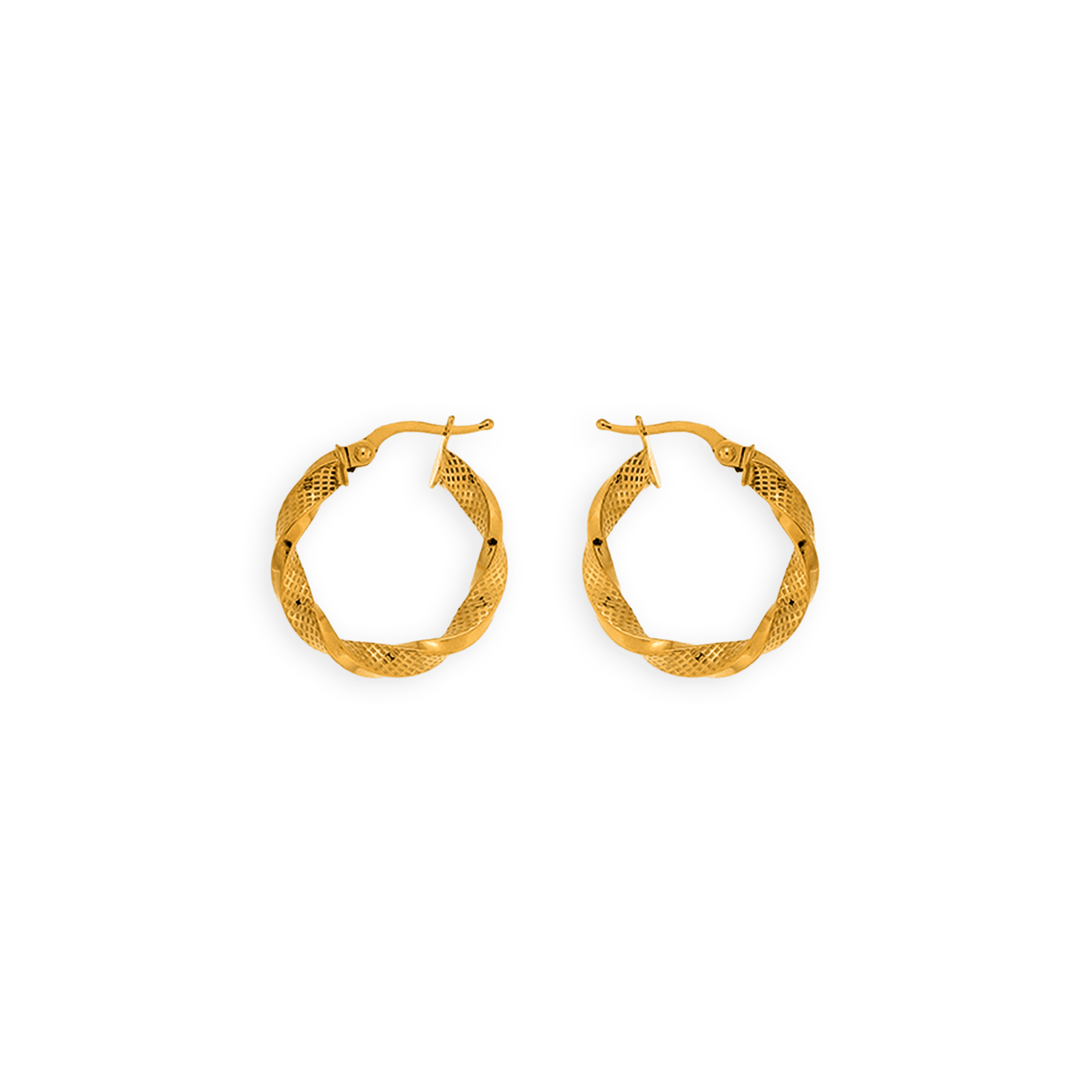 créoles or 9 carats torsadées 22mm