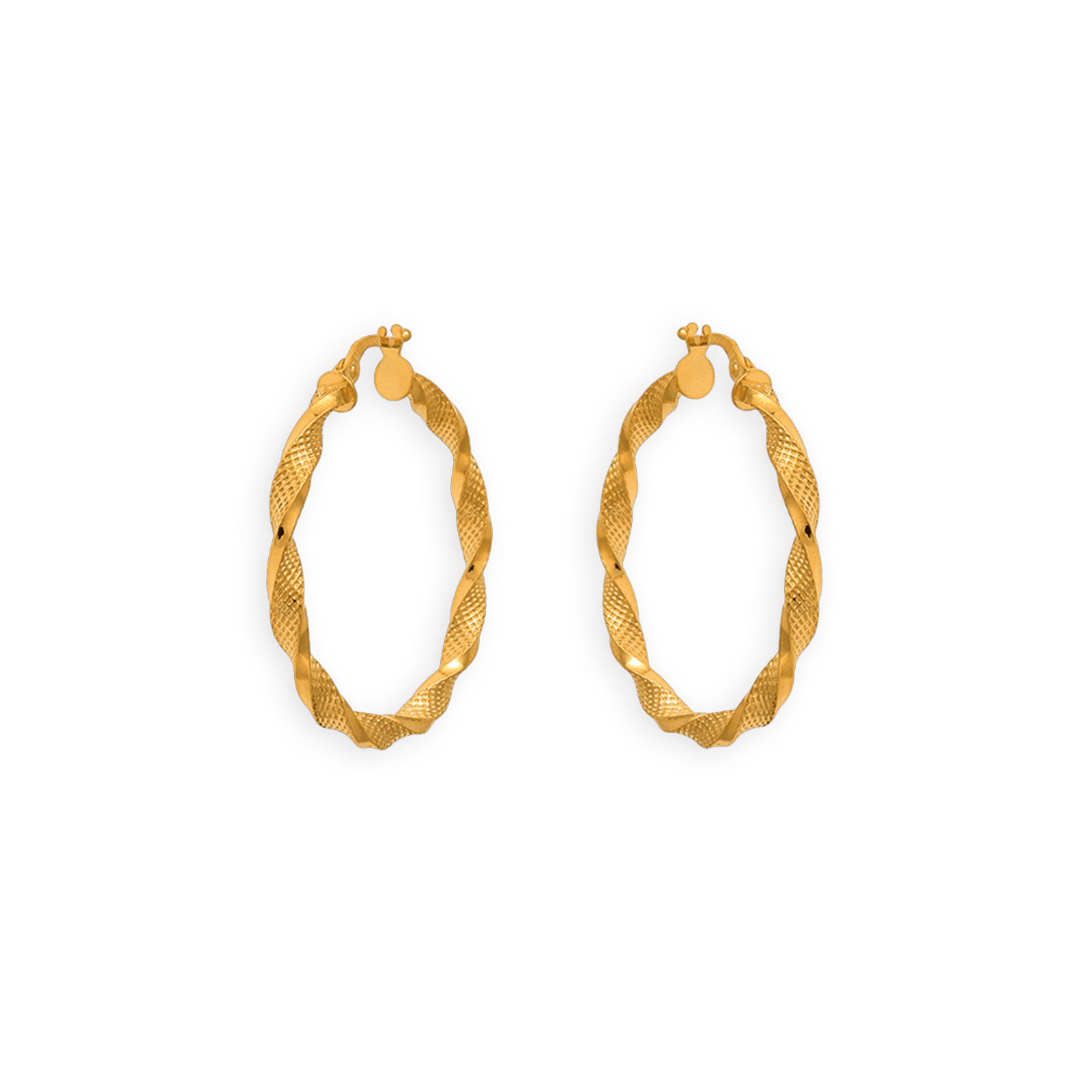 créoles or 9 carats torsadées 30mm