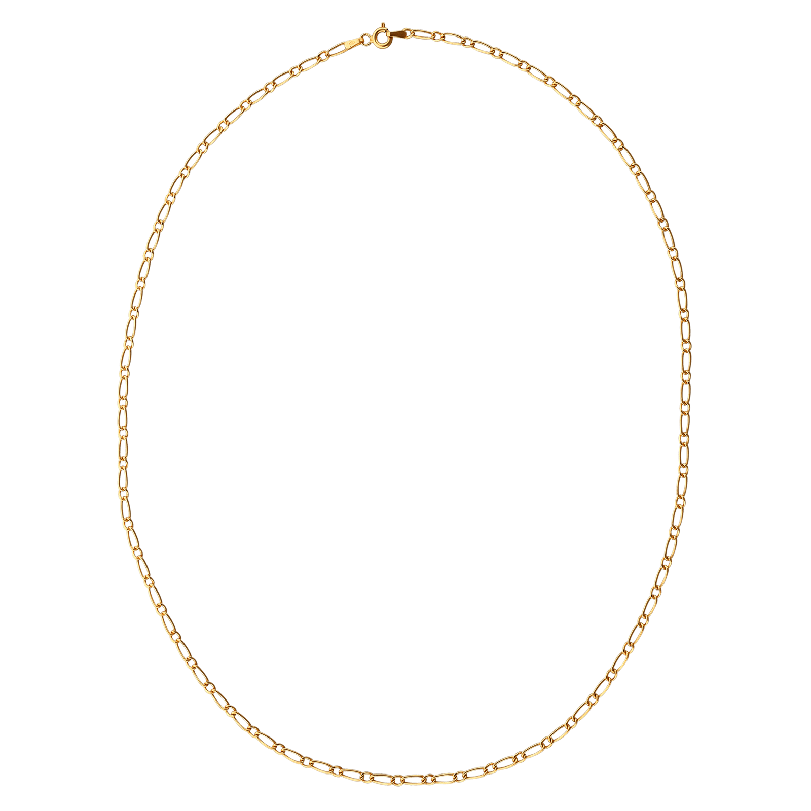 Collier Chaîne Maille Cheval Alterné 50cm Or375
