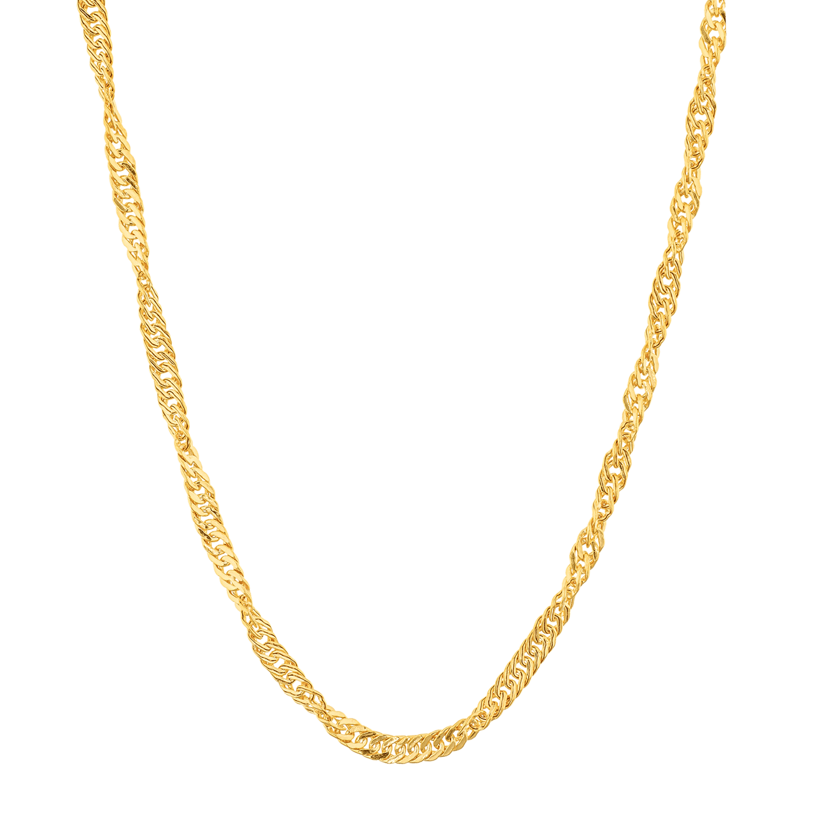 Collier Chaîne Or375 Maille Singapour Creux 2.4mm 50cm