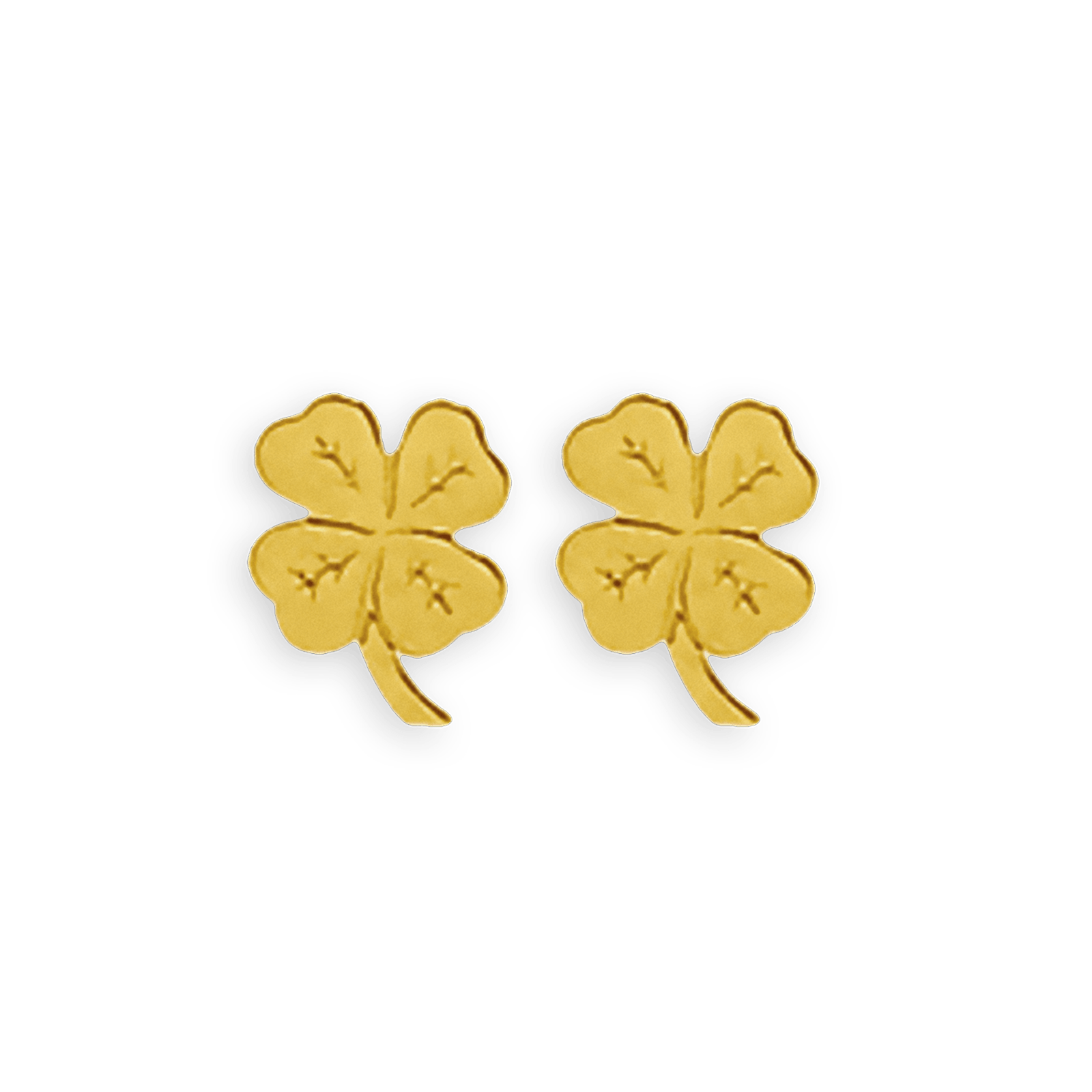 Boucles D'oreilles Or750 Trèfle 5*6mm Fermeture Vis