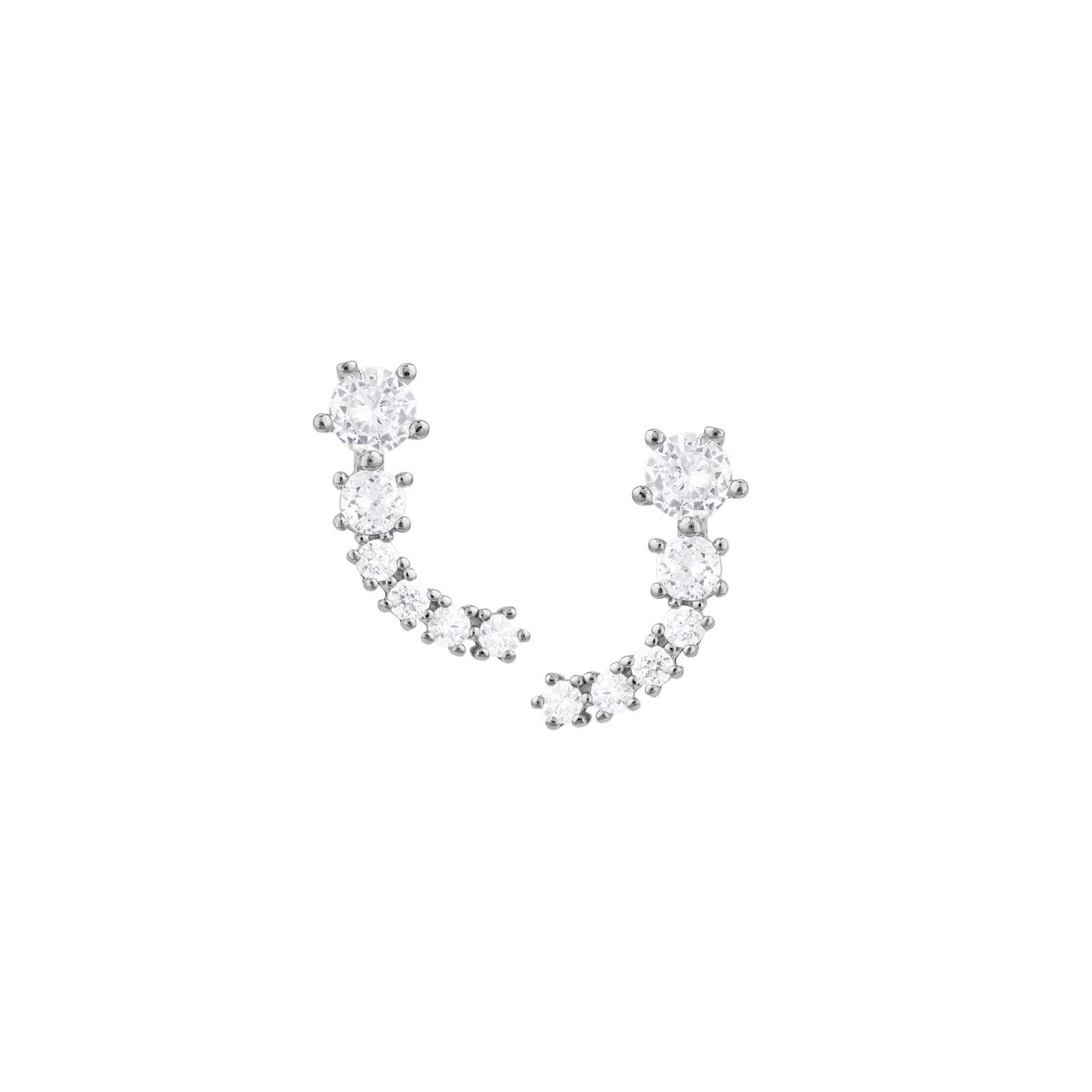 Boucles d'Oreilles Argent lobe Oxyde de Zirconium chute