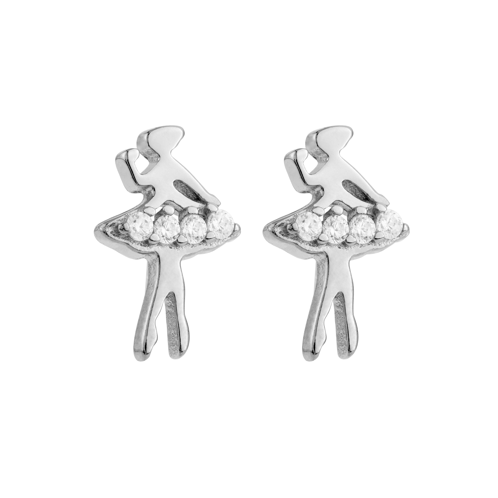 Boucles d'Oreilles Argent danseuse Oxyde de Zirconium
