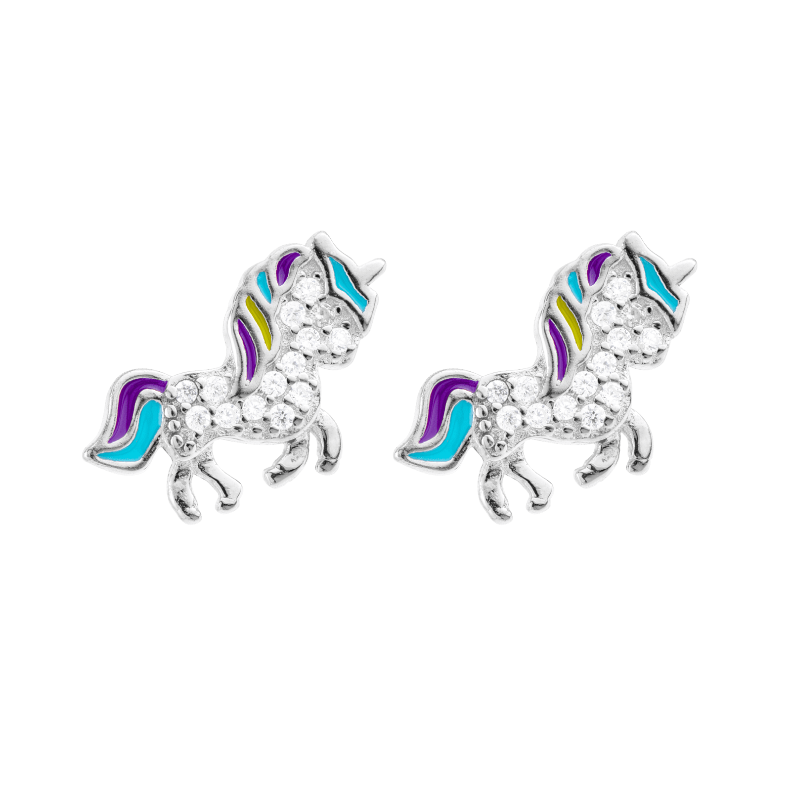 Boucles d'Oreilles Argent chevalière sertie Oxyde de Zirconium