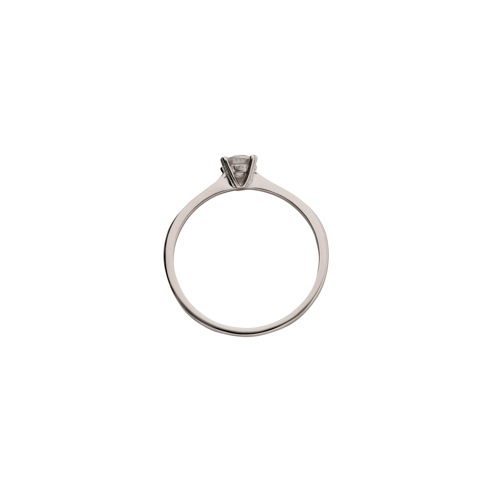 Bague Argent solitaire Zirconia Cubique