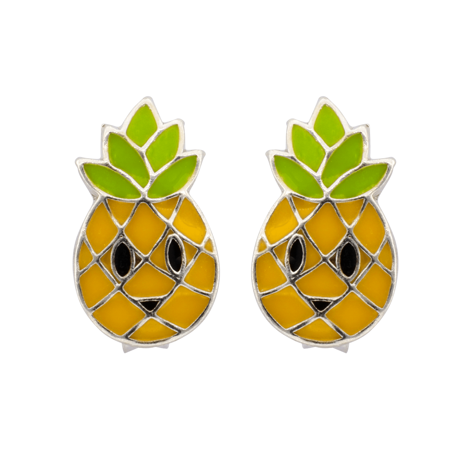 Boucles d'Oreilles Argent ananas