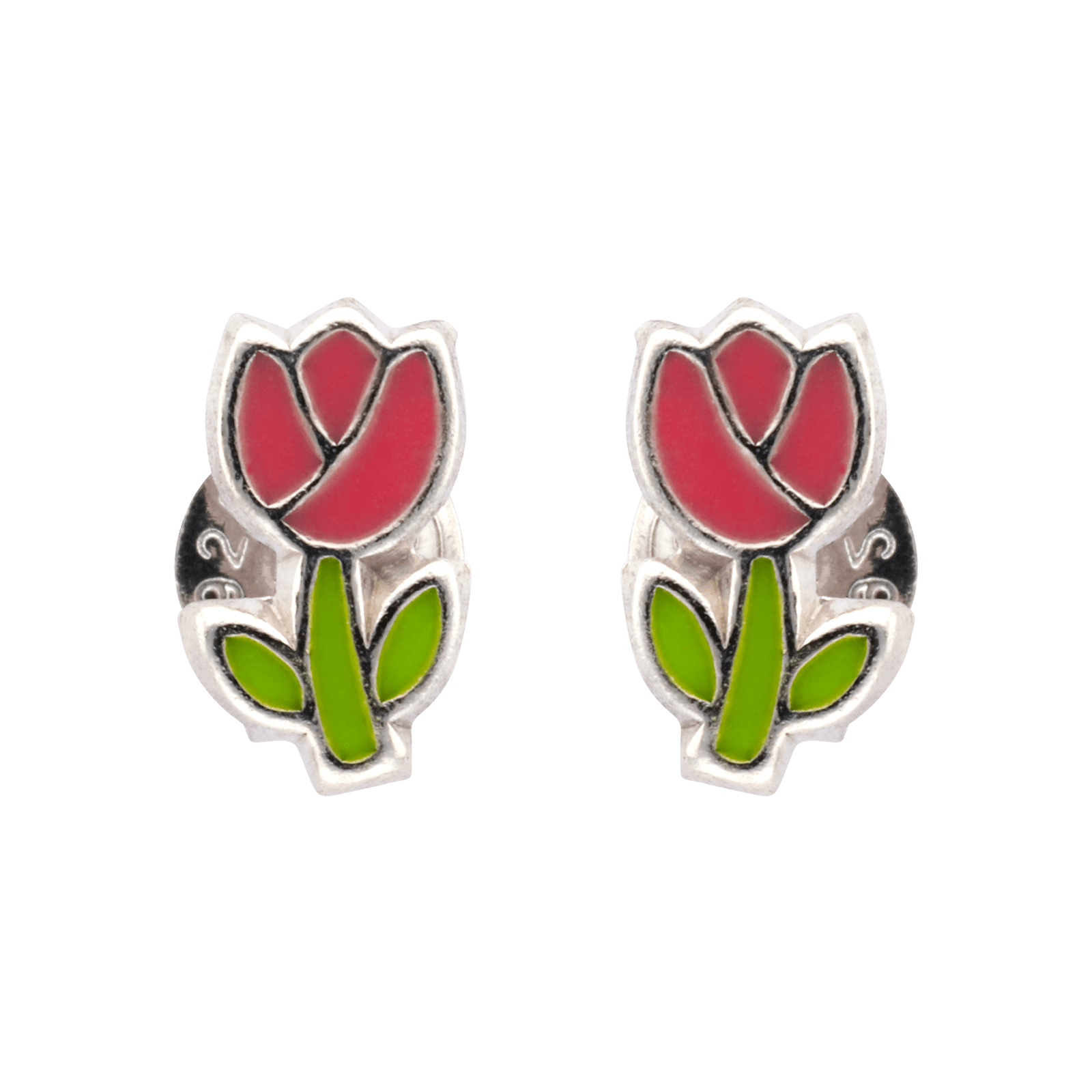 Boucles d'Oreilles Argent Rose
