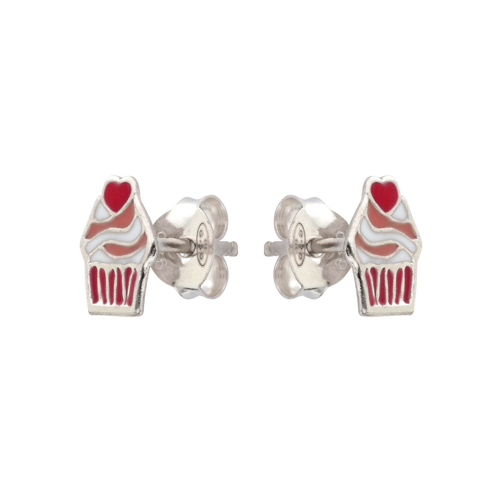 Boucles d'oreilles argent Cupcake