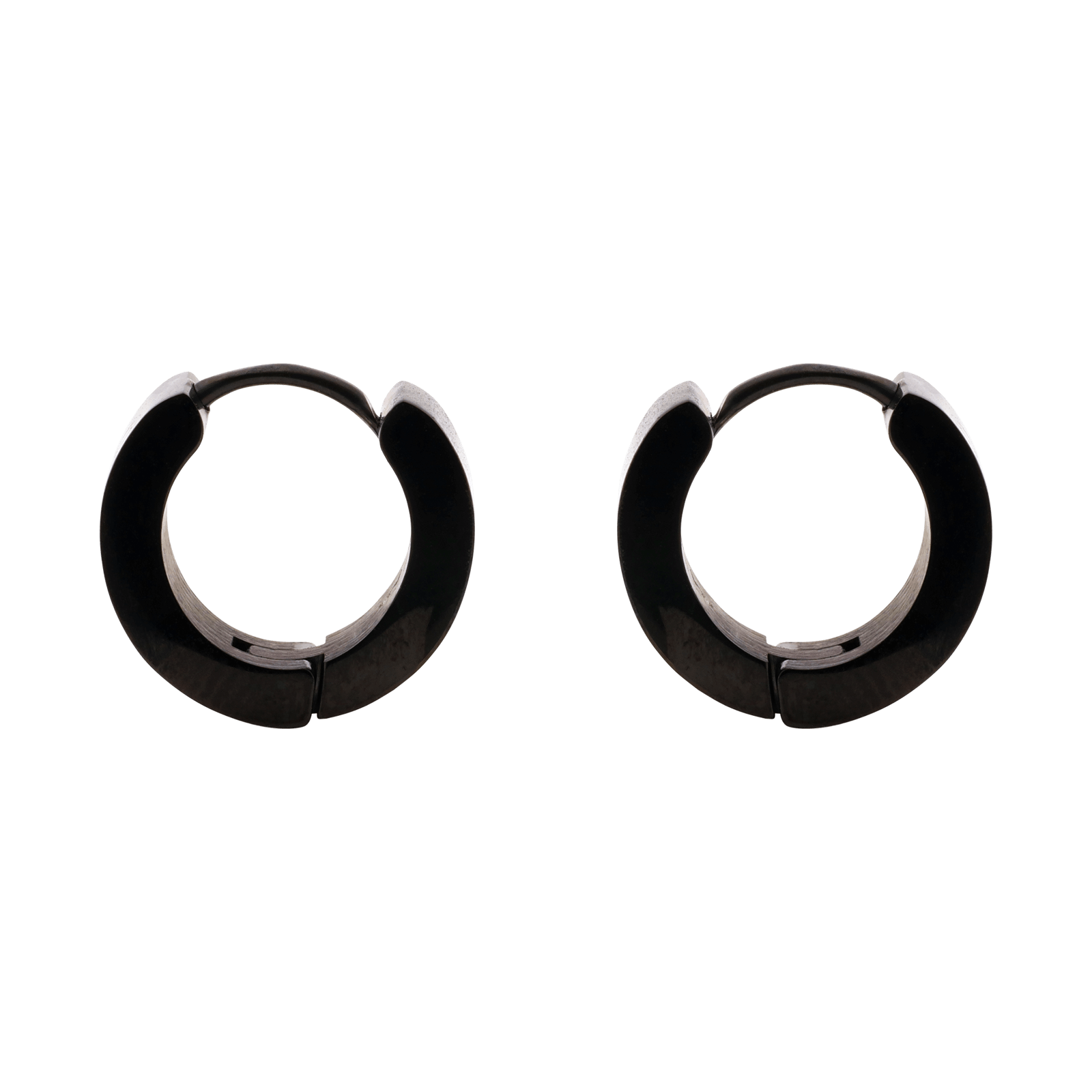 Créoles Callas Acier Ion Plating Black et dessin