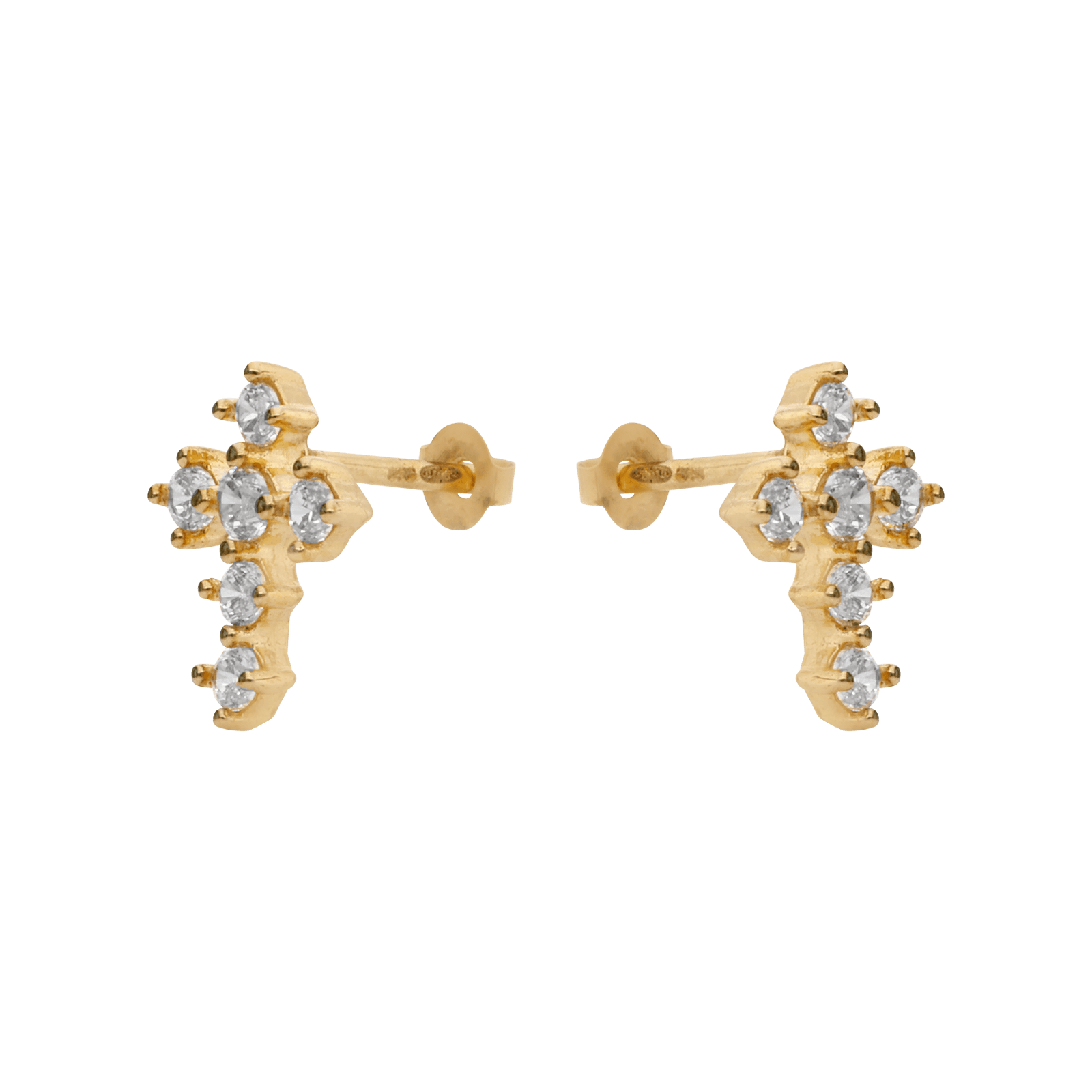 Boucles d'Oreilles puce Croix Oxyde de Zirconium