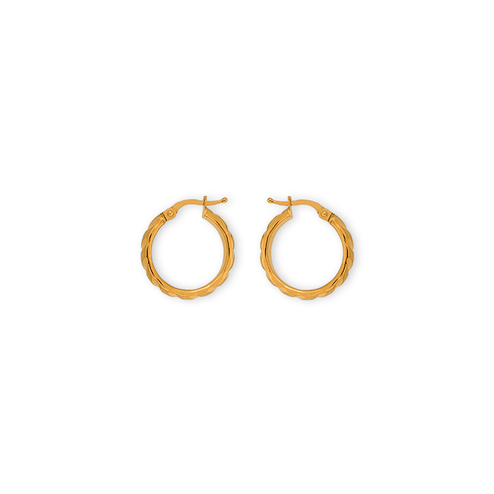 créoles or 9 carats satinées 15mm