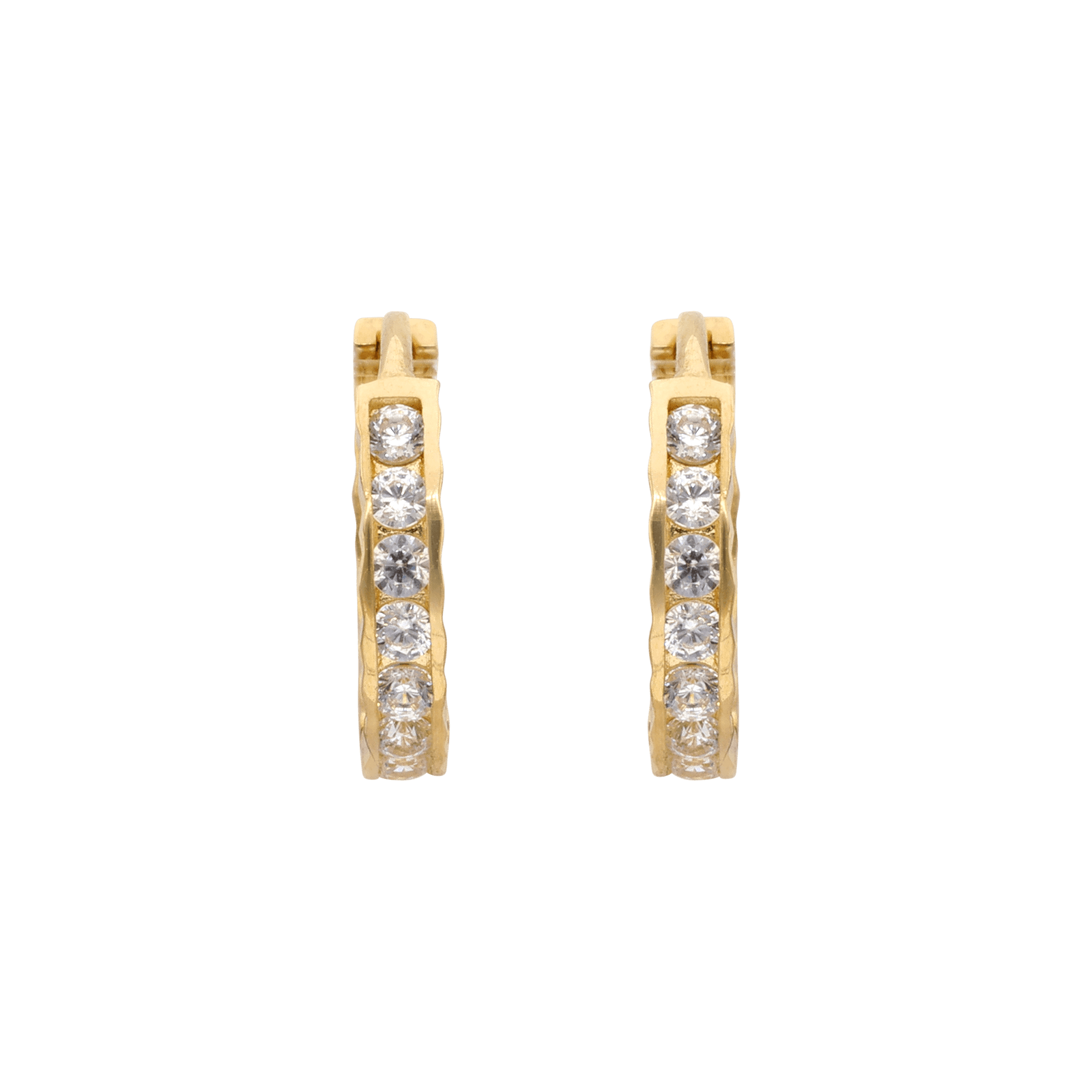 Mono boucle d'Oreille Boucles d'Oreilles Miniature Créole Diamanté Oxyde de Zirconium 12 millimètres