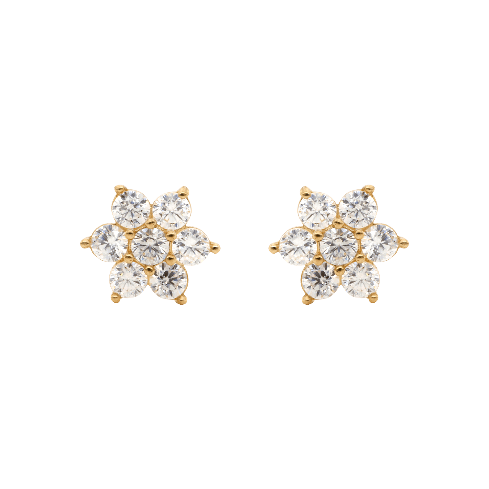 Boucles d'Oreilles fleur Oxyde de Zirconium