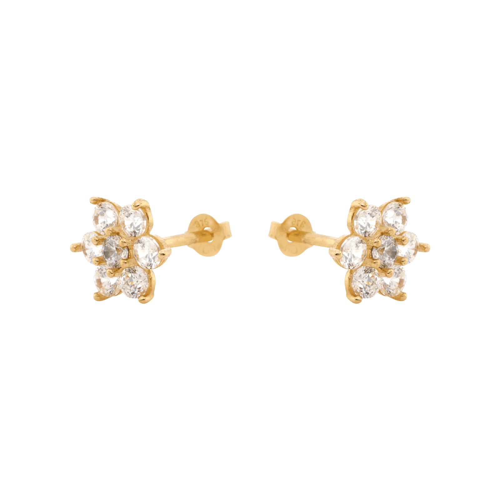 Boucles d'Oreilles fleur Oxyde de Zirconium