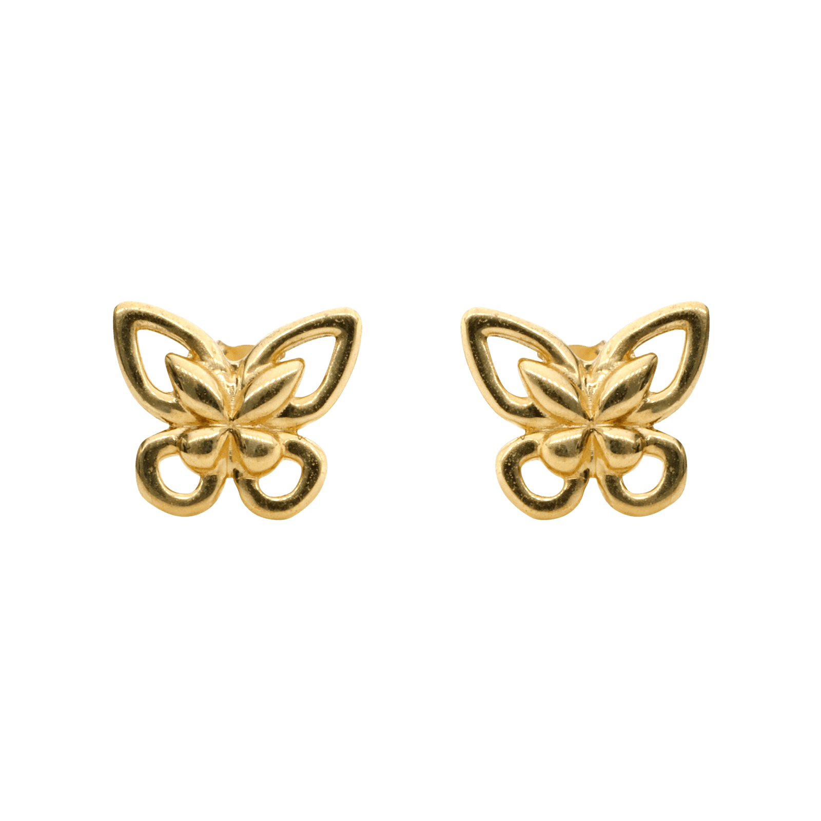 Boucles d'Oreilles puce papillon ajouré